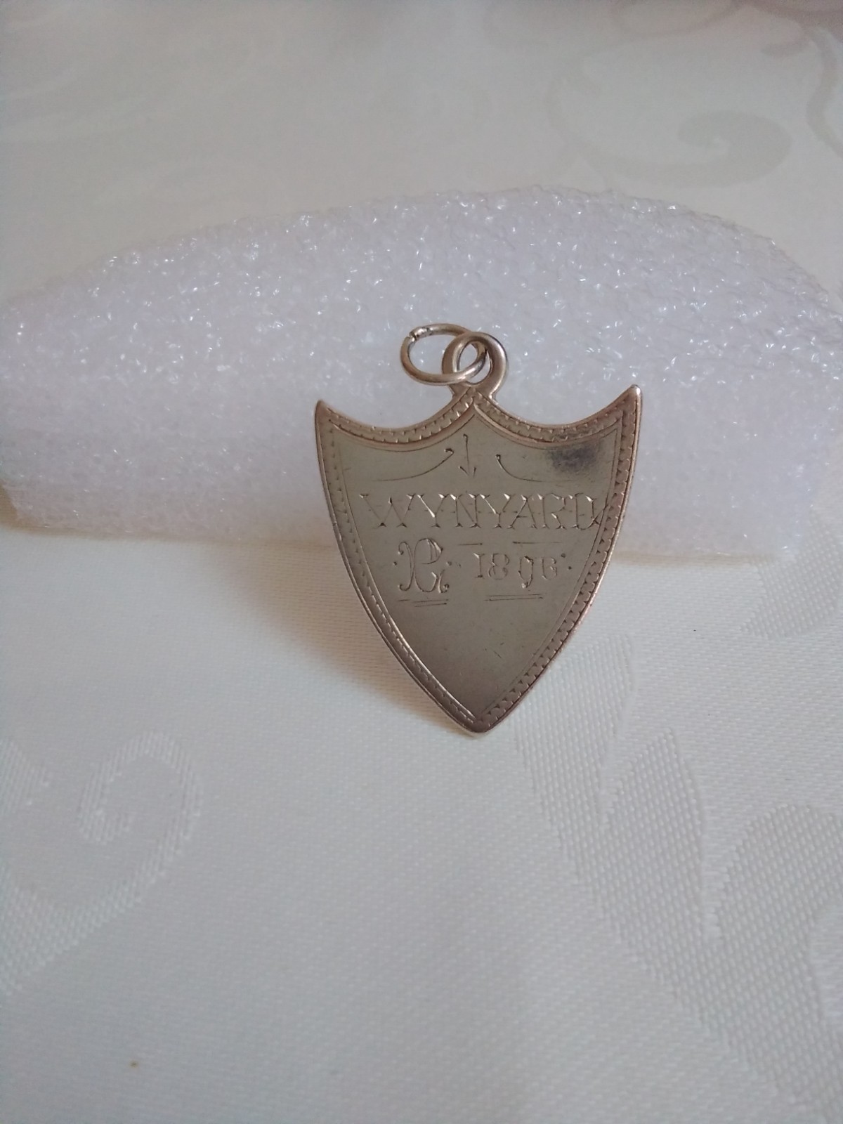 10.5g Birmingham 1896 Sterling Silver Watch Fob J.F