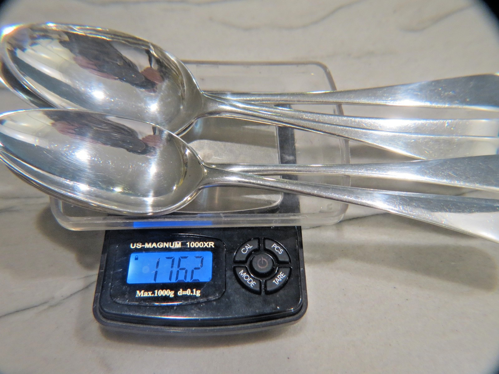 Hester Bateman Sterling Silver Dessert Soup Spoons 1787 No Mono