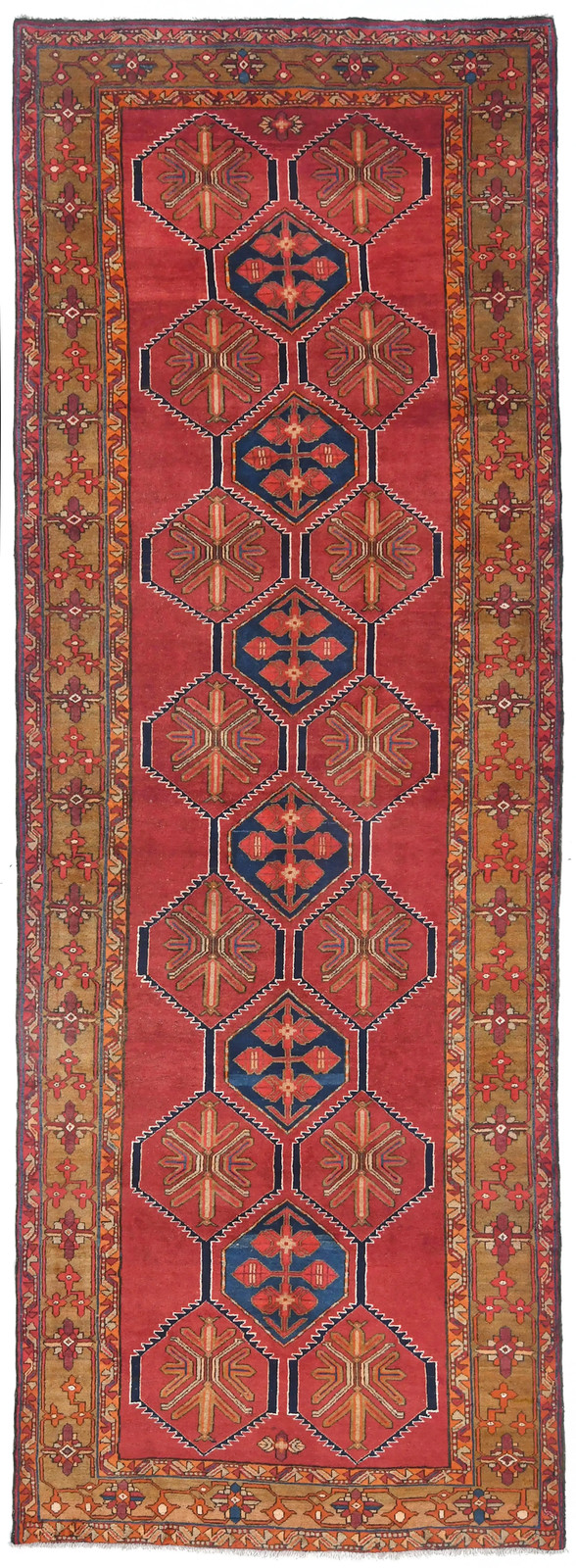 Hand-Knotted Tribal Geometric Runner Rug Oriental Kitchen Hallway Decor 5X13 ft