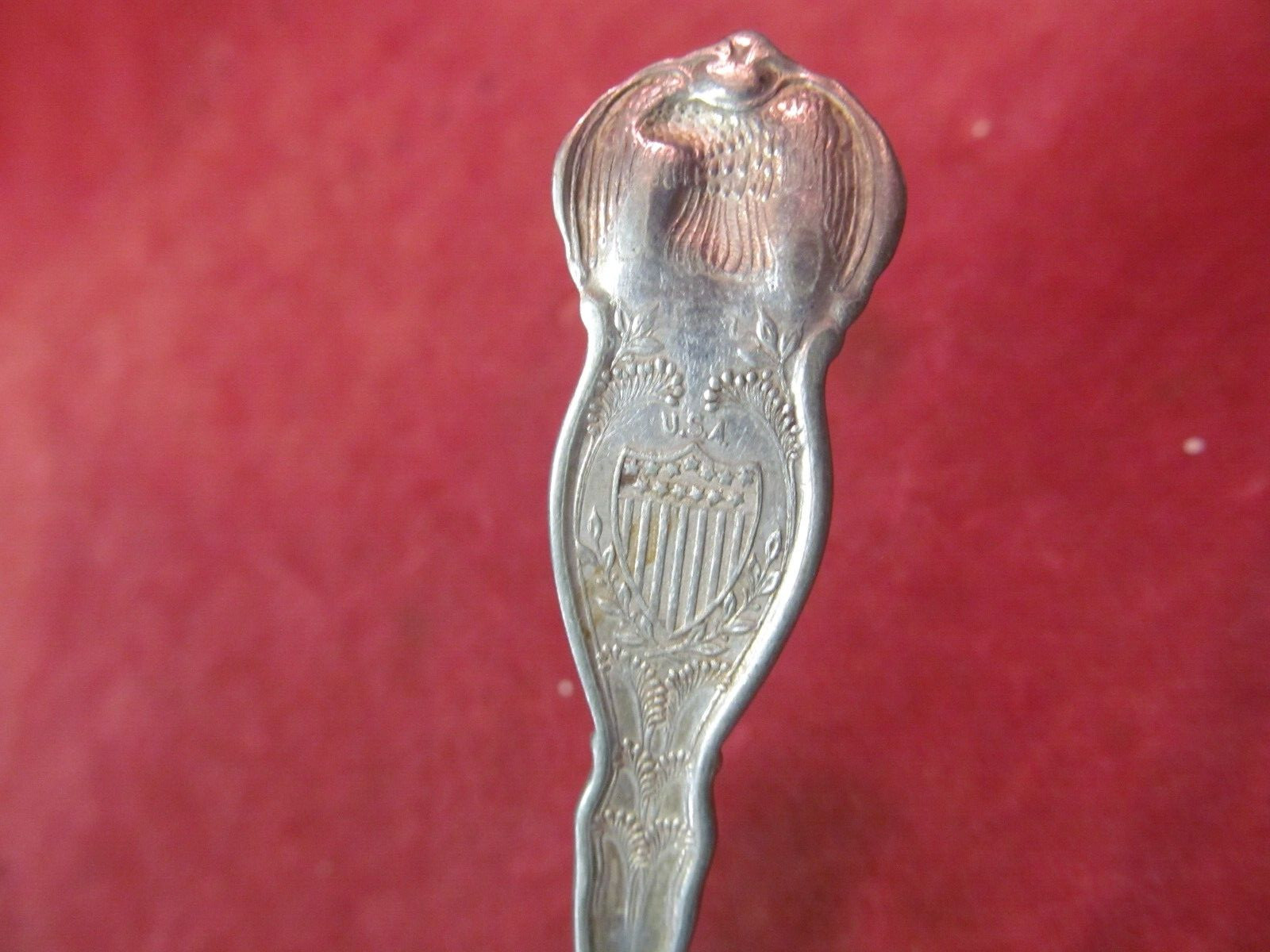 WM ROGERS AMERICAN EAGLE SILVERPLATE CALIFORNIA EUREKA SOUVENIR SPOON