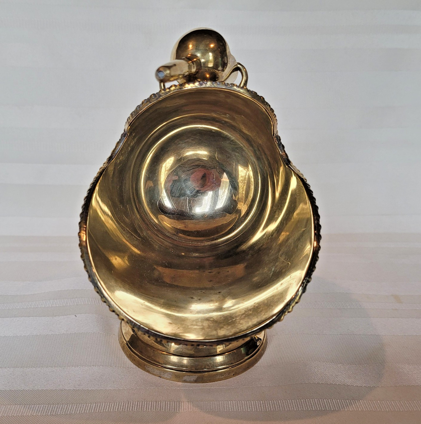 Vintage 2-Pc Sugar Scuttle with Scoop, Electroplated Nickel Silver, Gold Tone