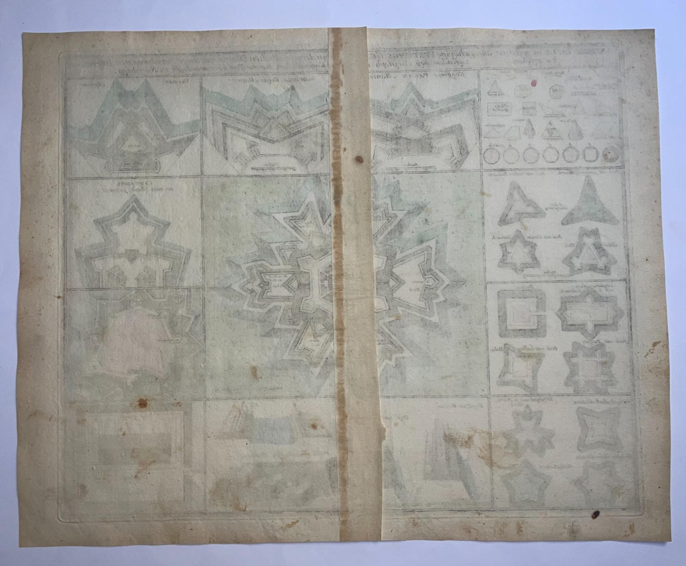 MILITARY ENGINEERING 1729 CHRISTOPHER WEIGEL LARGE ANTIQUE VIEW 18TH CENTURY