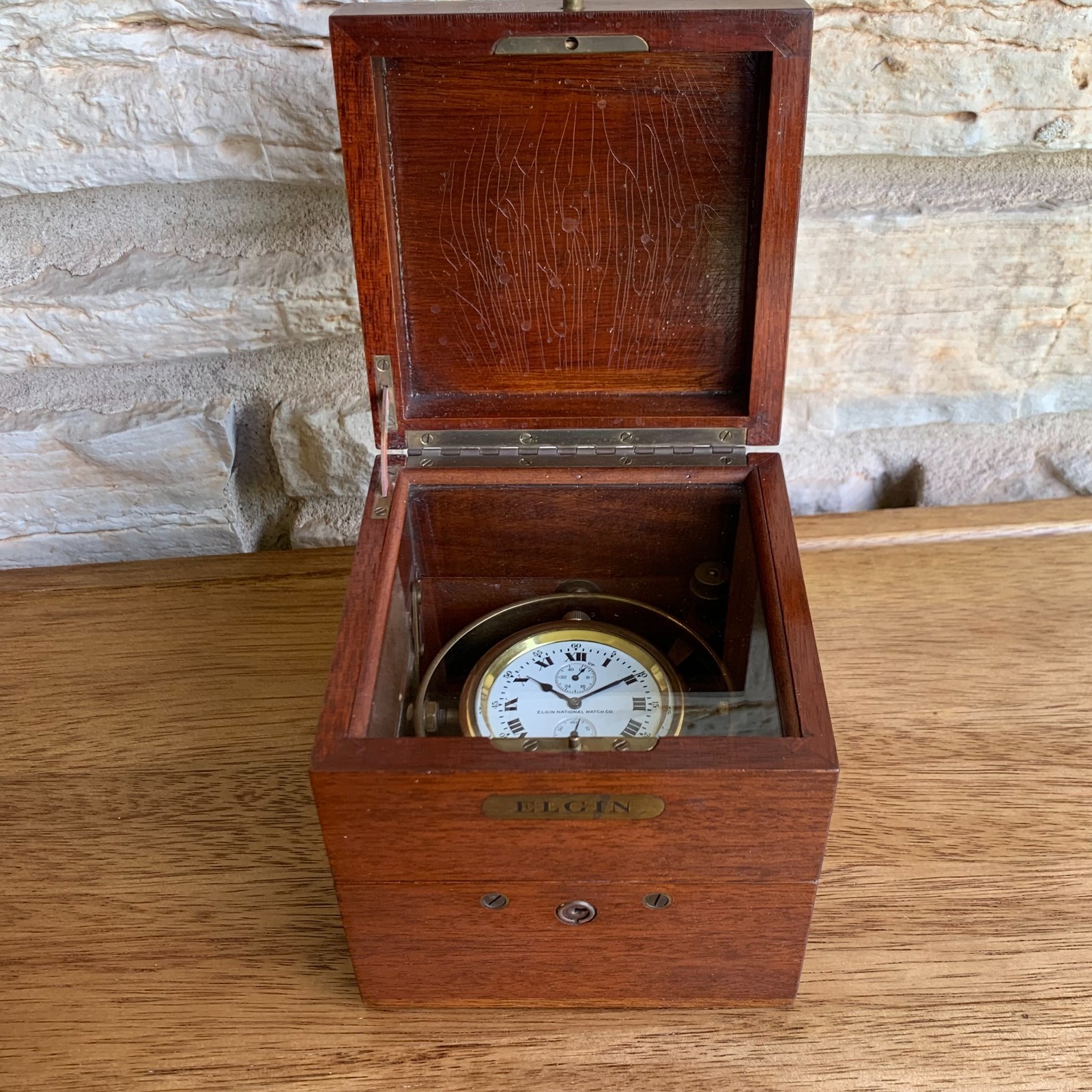 1919 Elgin “Father Time” Chronometer Deck Watch – Freesprung w/ Indicator