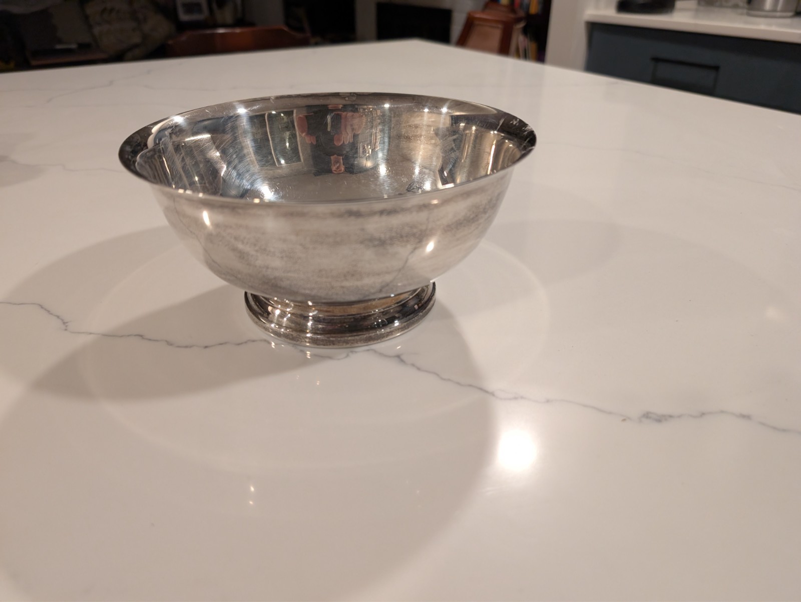 Gorham Paul Revere Silver Plate YC780 8″ Footed Serving Bowl w/ ORIGINAL STICKER
