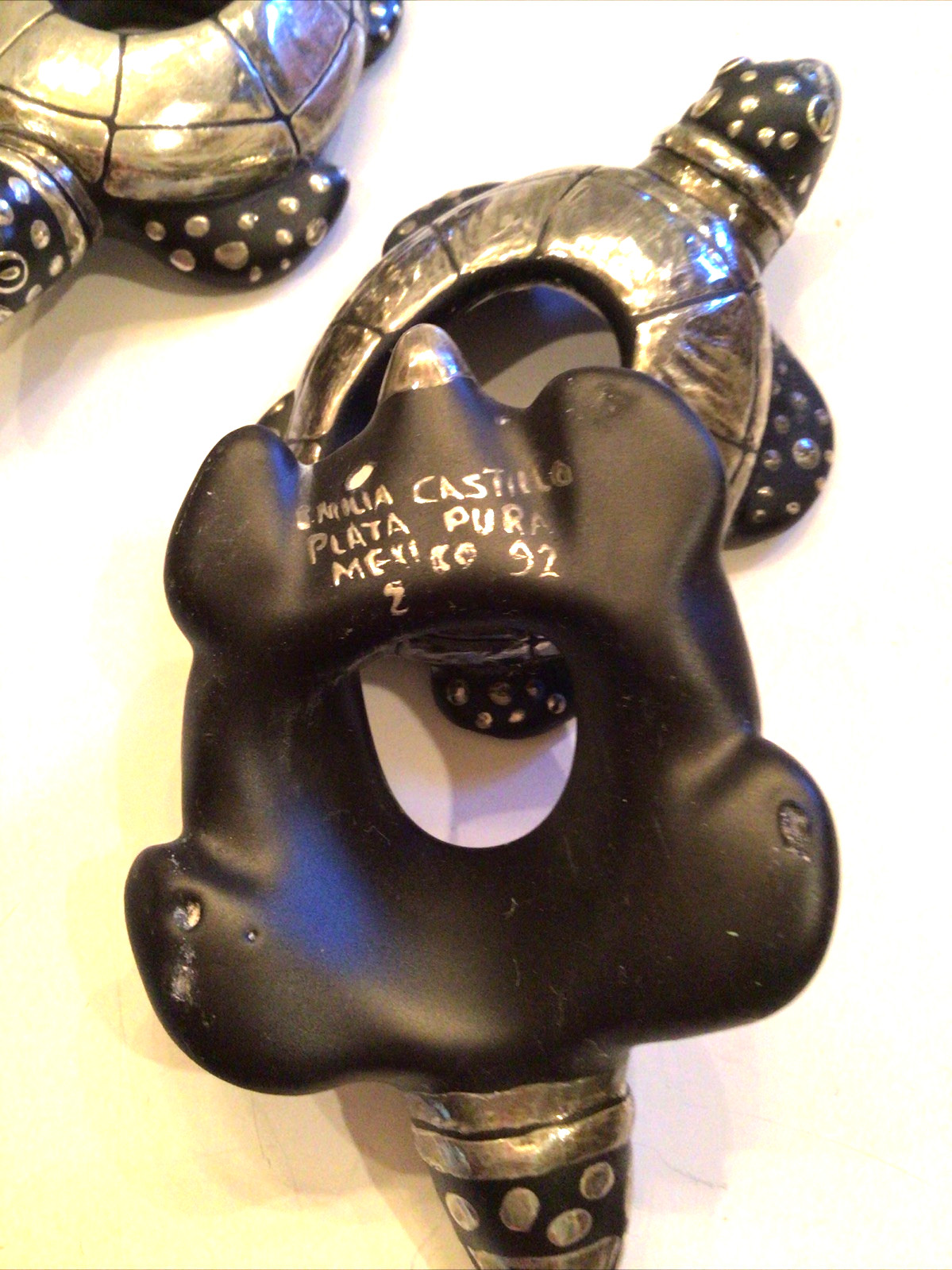 EMILIA CASTILLO STERLING NAPKIN RINGS SET OF 4 TURTLES NEIMAN MARCUS NEW