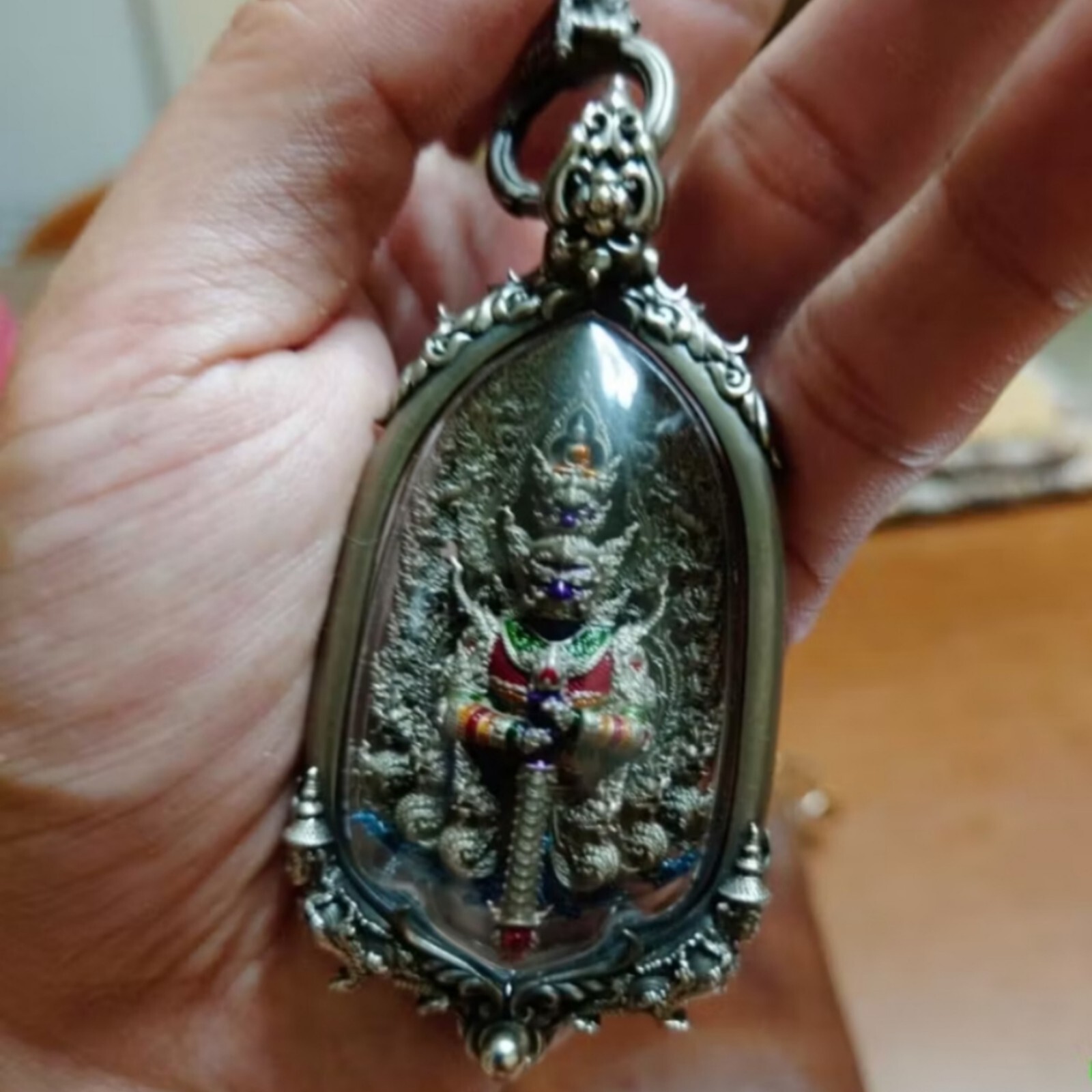 God of Wealthy Fortune Thao Wessuwan Ginat Thai Amulet Pendant