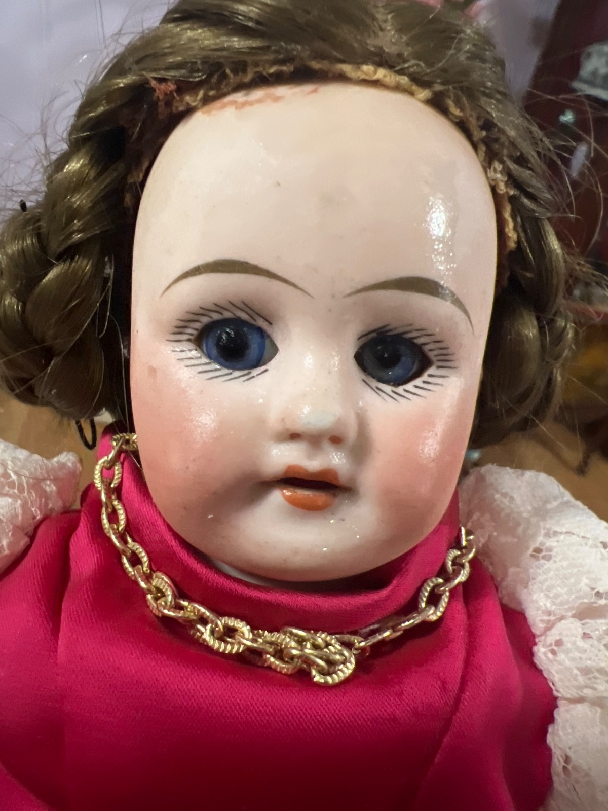 Porcelian doll with marking DEP