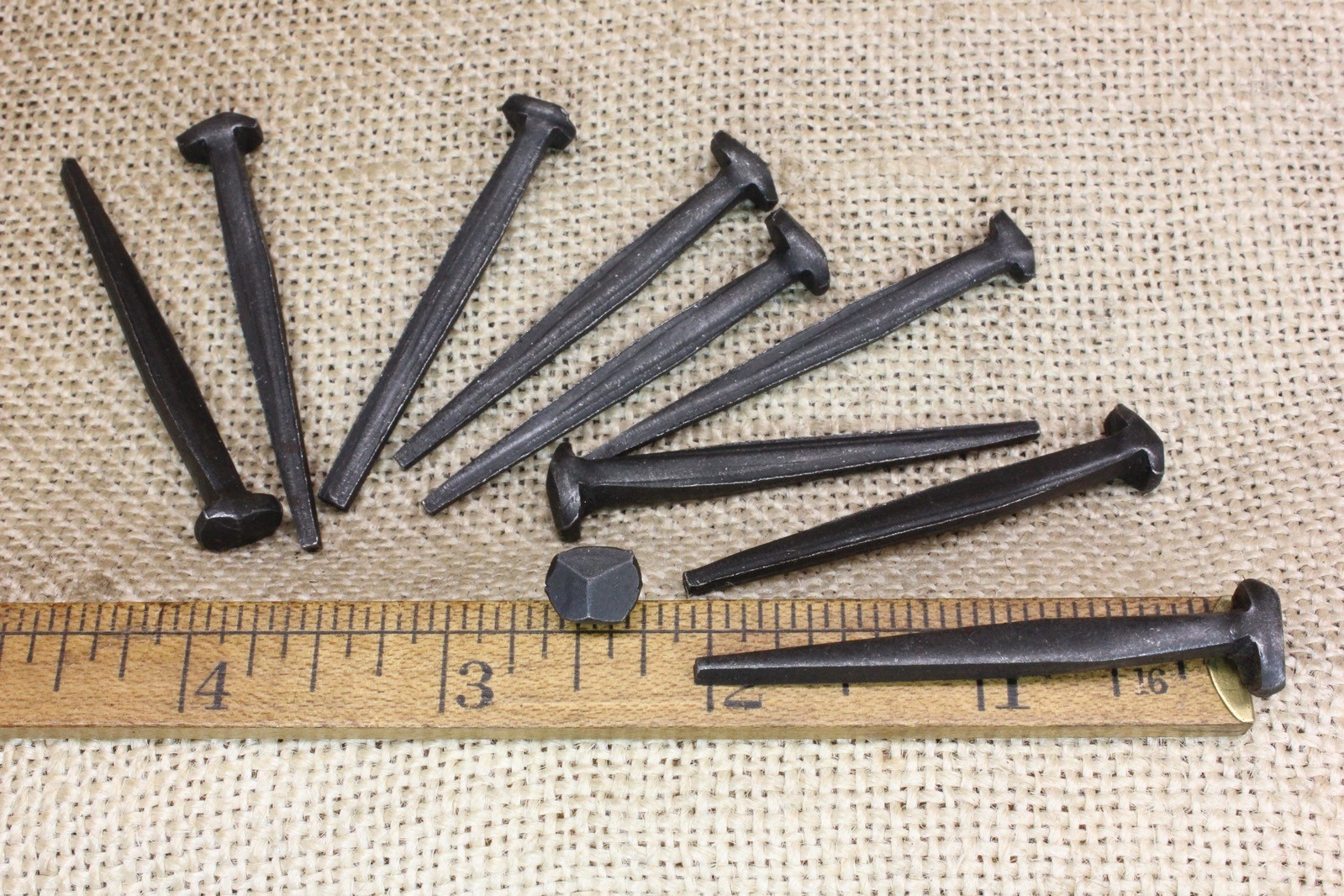 2″ Rosehead 100 Nails Antique Square Wrought Iron Vintage Rustic Decorative