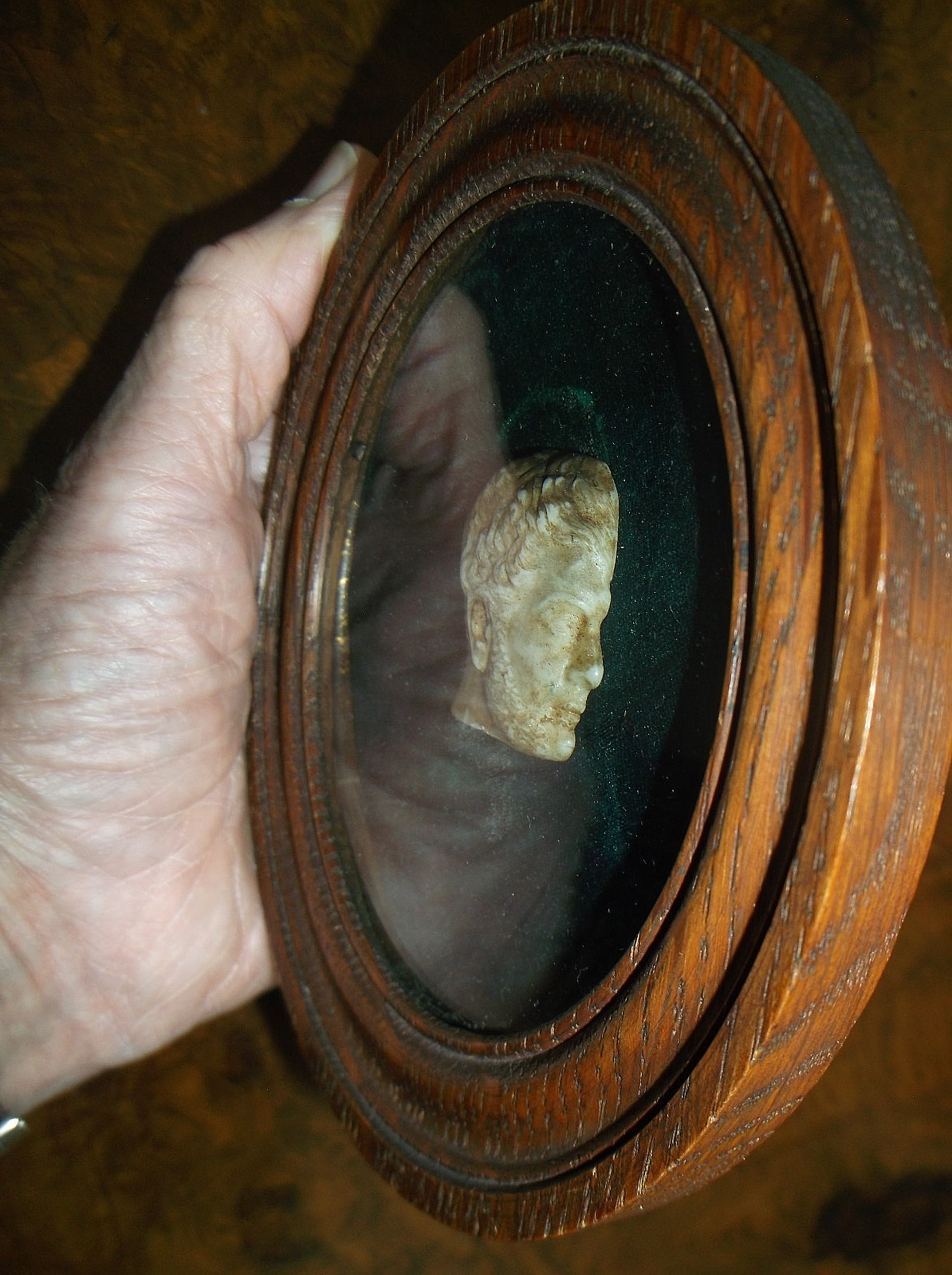 RARE ANTIQUE RAISED WAX PROFILE PORTRAIT OF ROBERT HEATH, FRAMED & GLAZED c1840
