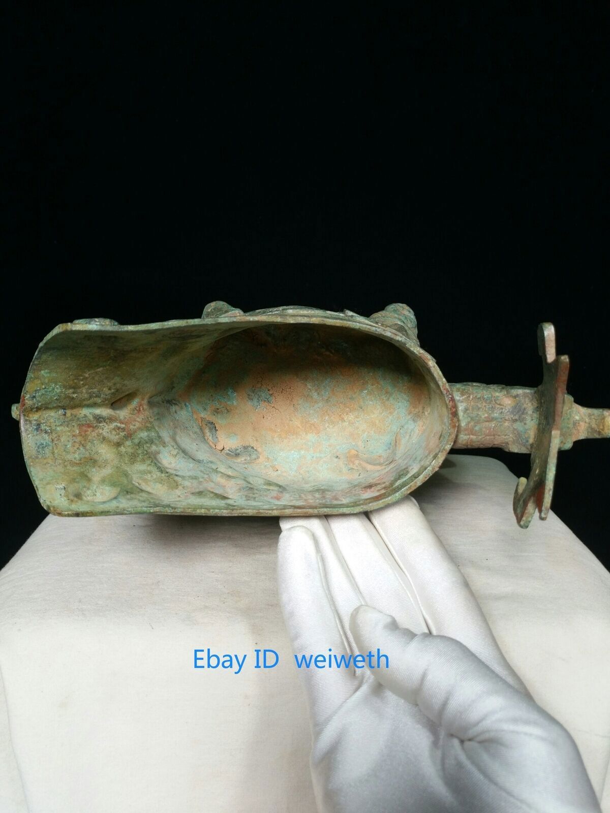 9.8” Collection Old Handwork Bronze Vessels and Sheep Cups Shang Dynasty Statue