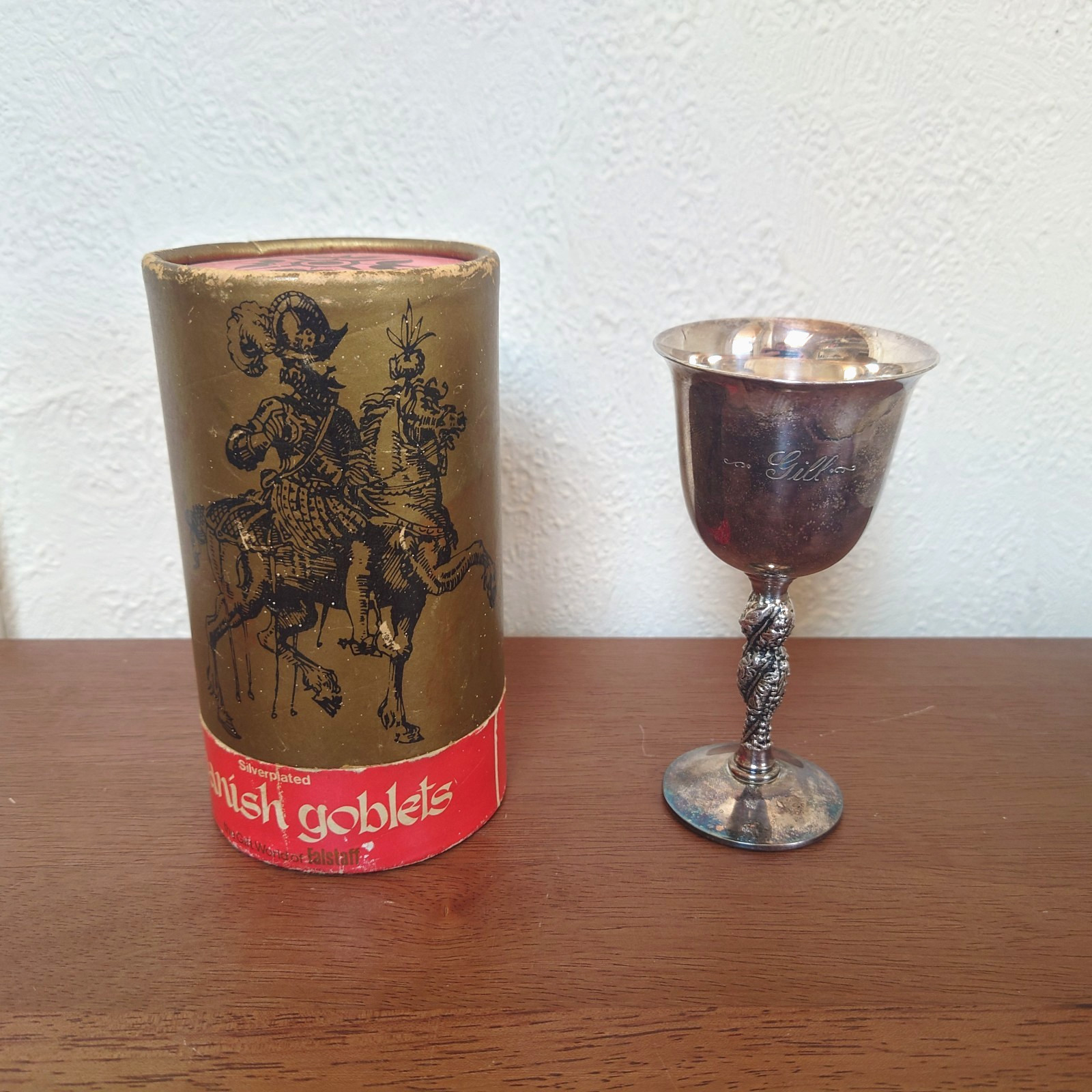 Vintage Falstaff Silver Plated Spanish Goblet With Original Box Gift World
