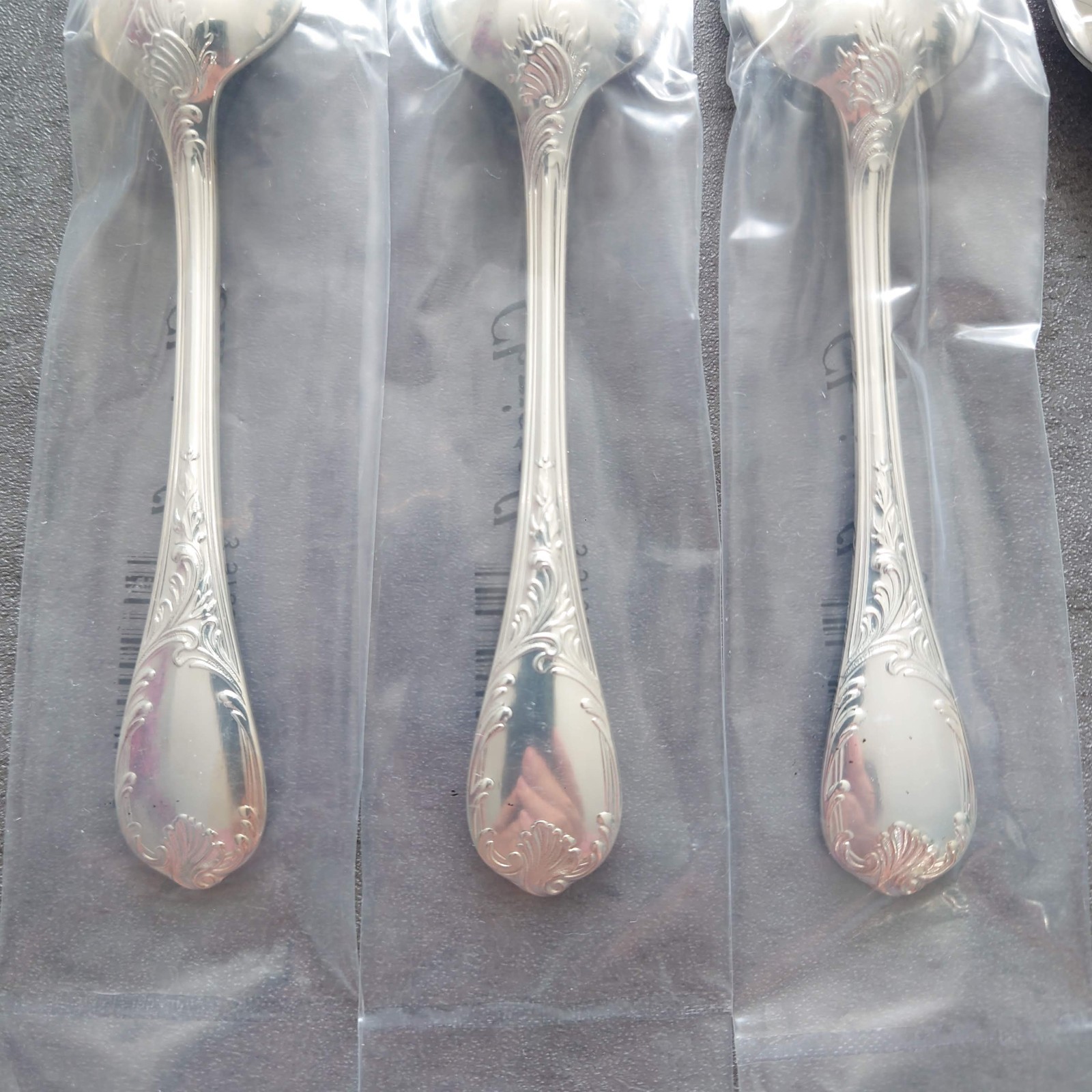 Christofle Marly 6pcs Silverplated Flatware Coffee Spoon Near MINT