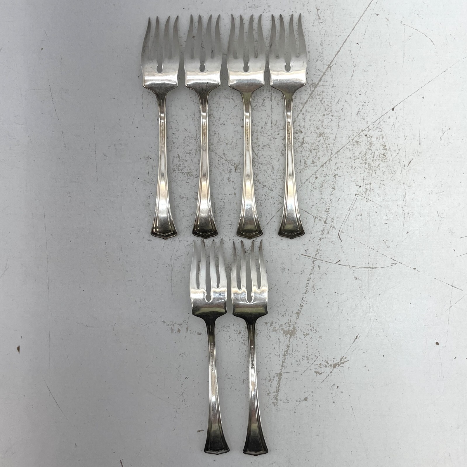 Set of 6 1881 Rogers A1 Pat. Mar 30.15 Salad Cocktail Fork 6.5 Inch
