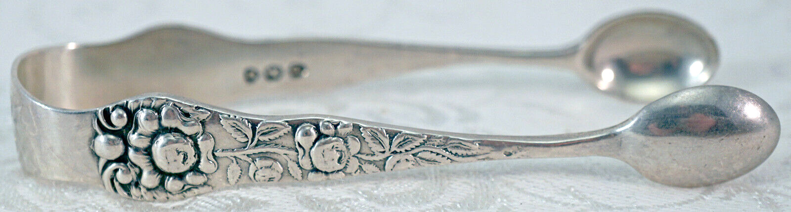 Sterling Silver Sugar Tongs James Wakely & Frank Clarke Wheeler Date Code 1890