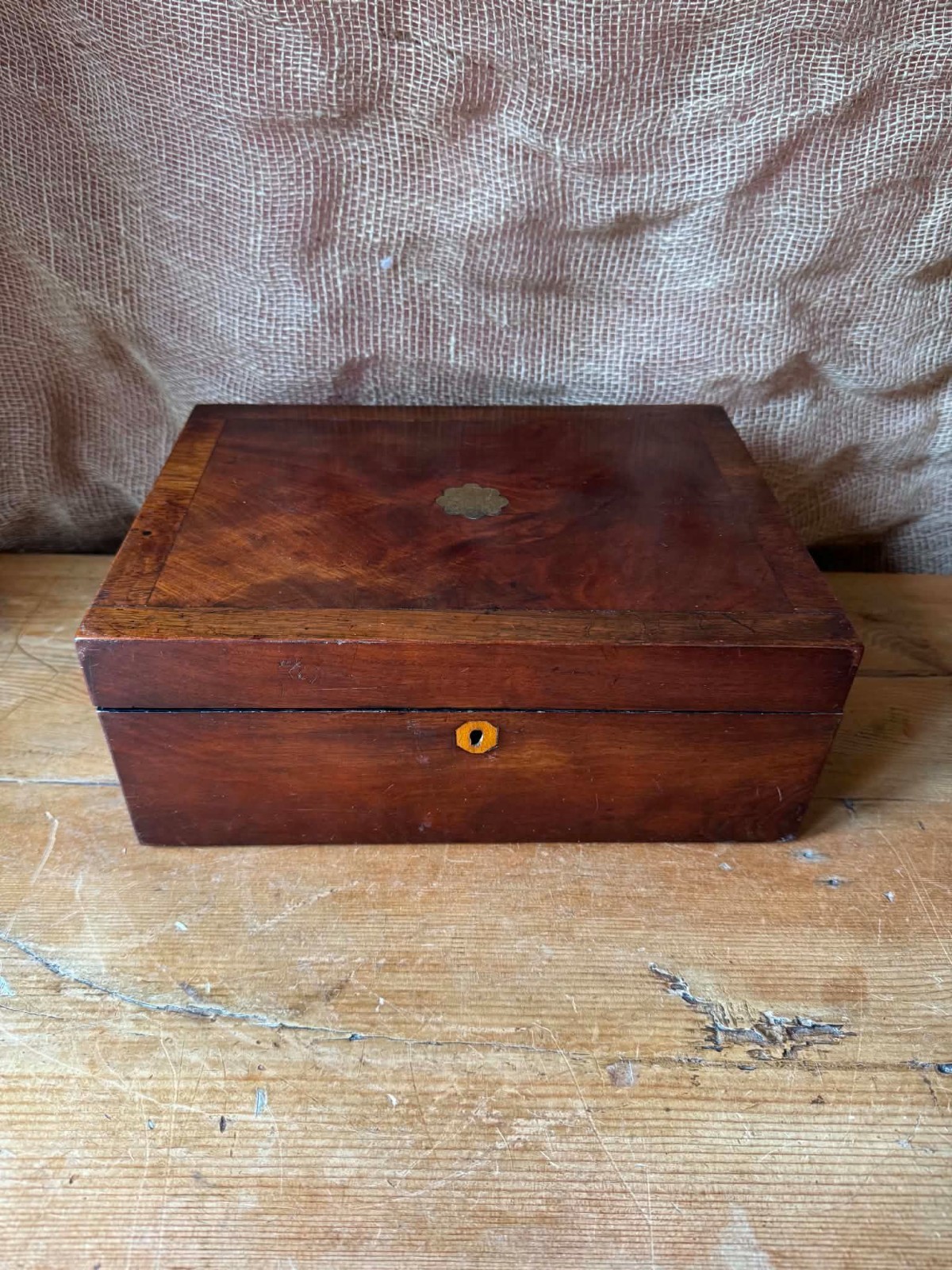 Antique Wooden Vanity Stationary Jewellery Box Decorative Storage Chest Velvet