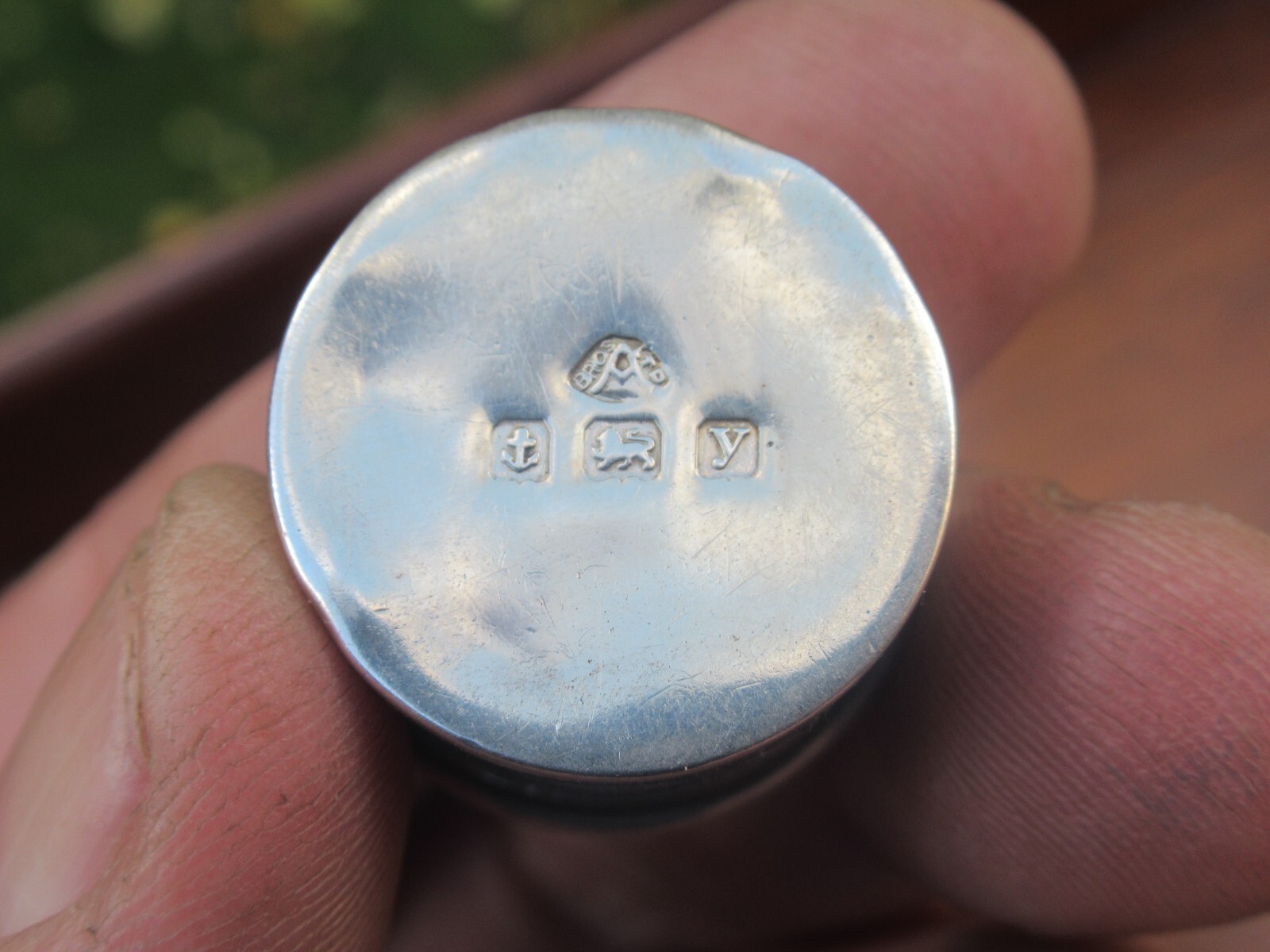 Silver Circular Pill Box Hallmarked B`ham 1923/24 Adie Bros Ltd Ex Cond