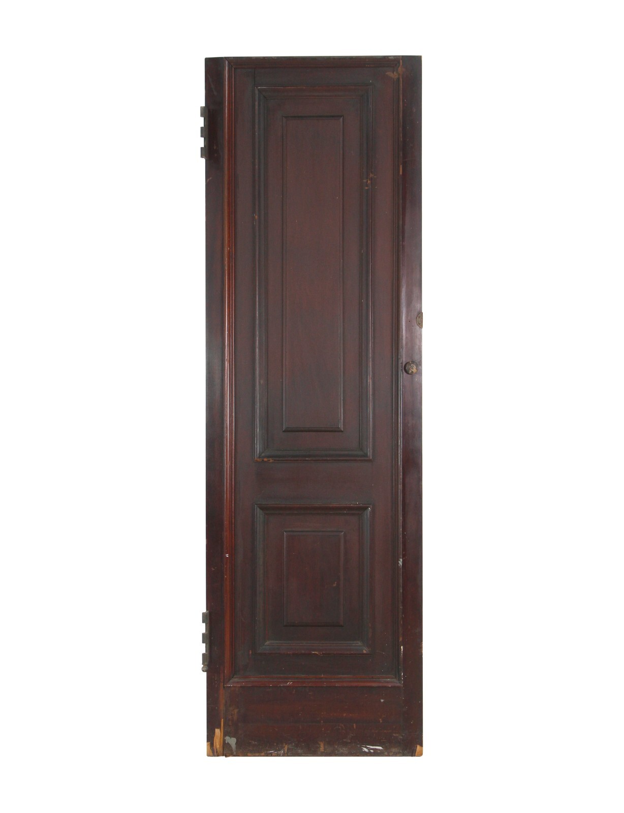 Vintage Dark Stained 2 Pane Wood Passage Door 83 x 25.625