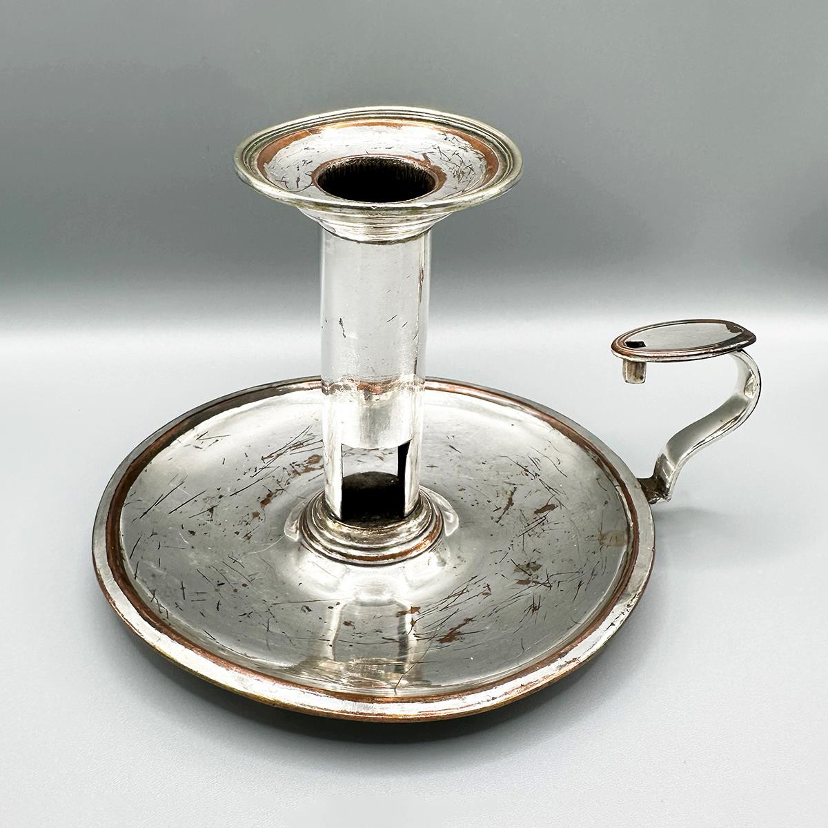 GEORGIAN CHAMBERSTICK OLD SHEFFIELD PLATE MATTHEW BOULTON & CO A/F