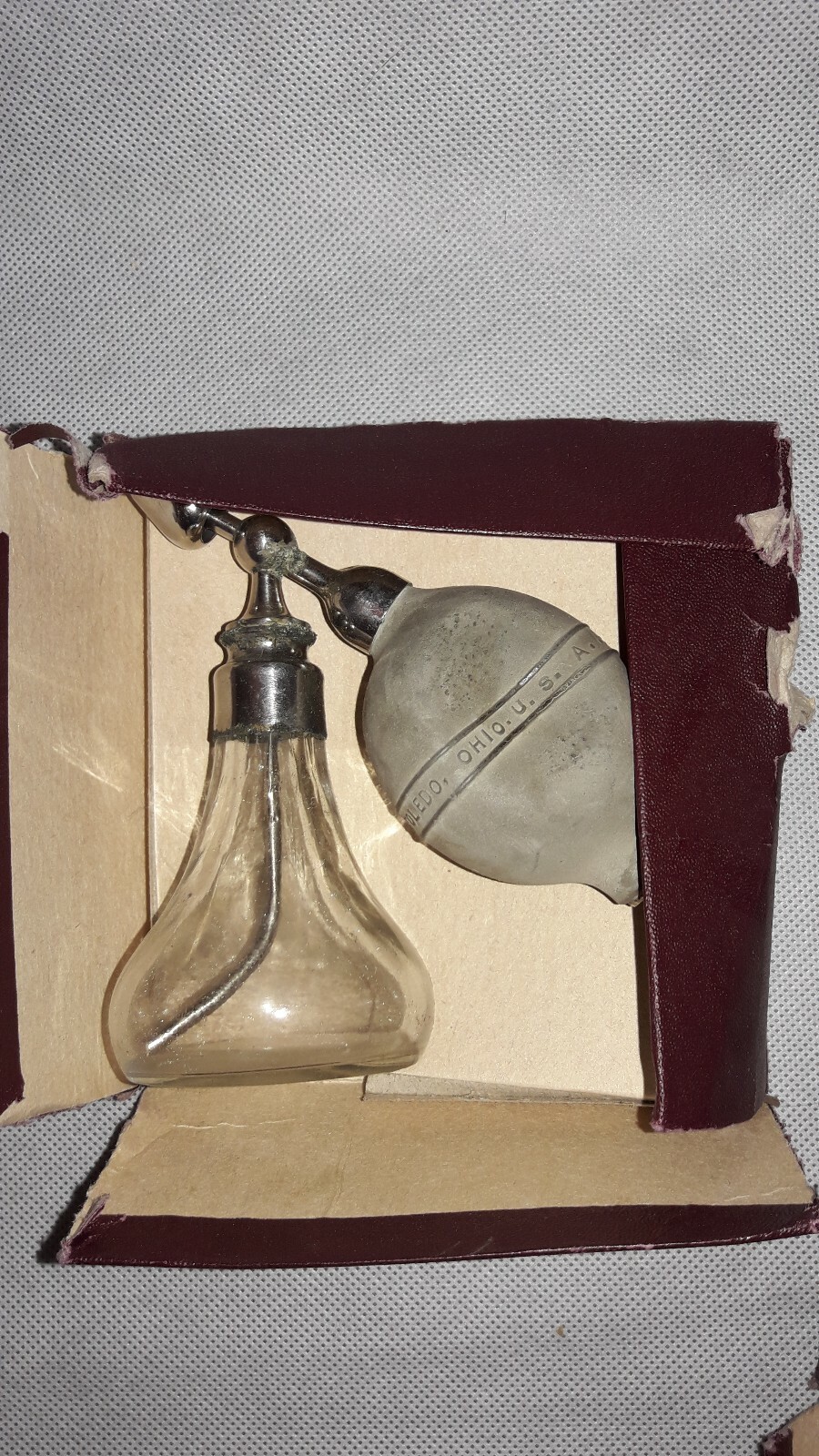 DeVilbiss No 30 Nasal Throat Atomizer Vtg Medical Device Spray Bottle w/ Box