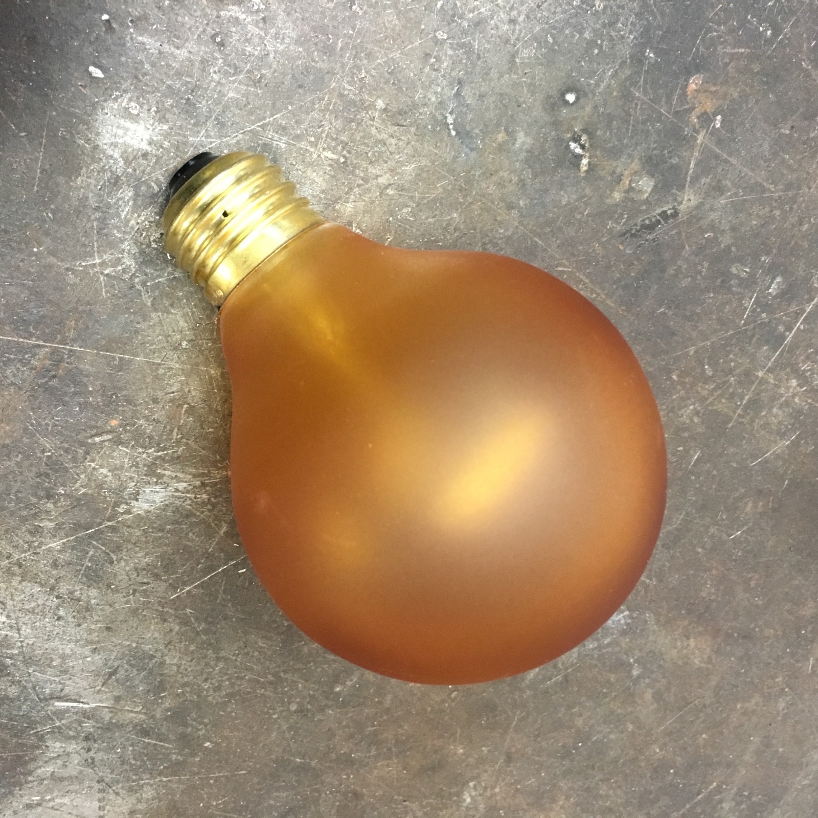 5 pcs 25w AMBER 3″ diameter painted “Mazda” Bulbs for Antique Lighting