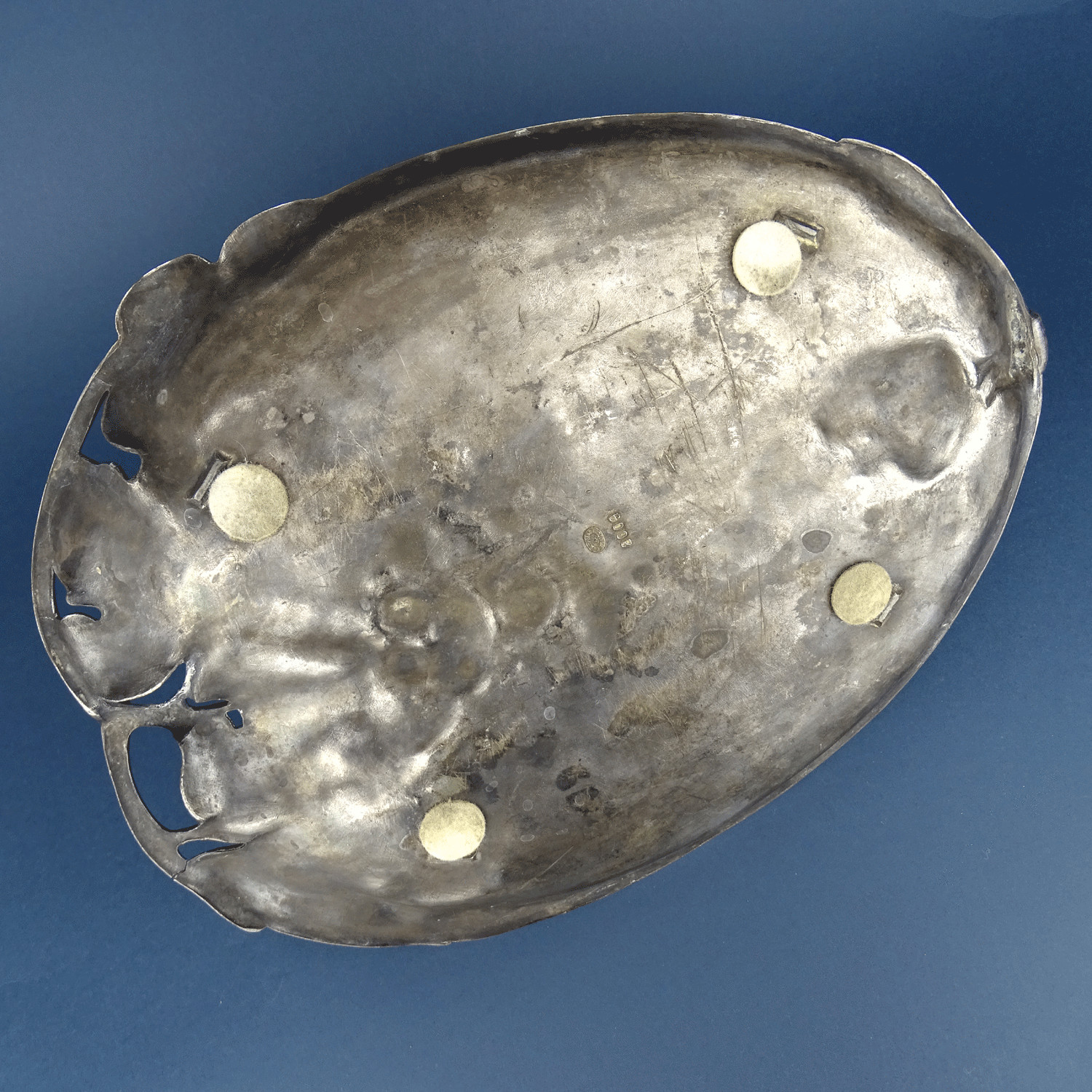 A decorative Tray, B. HENNEBERG Warszawa Silver Plated, Card Dish 1896-1915