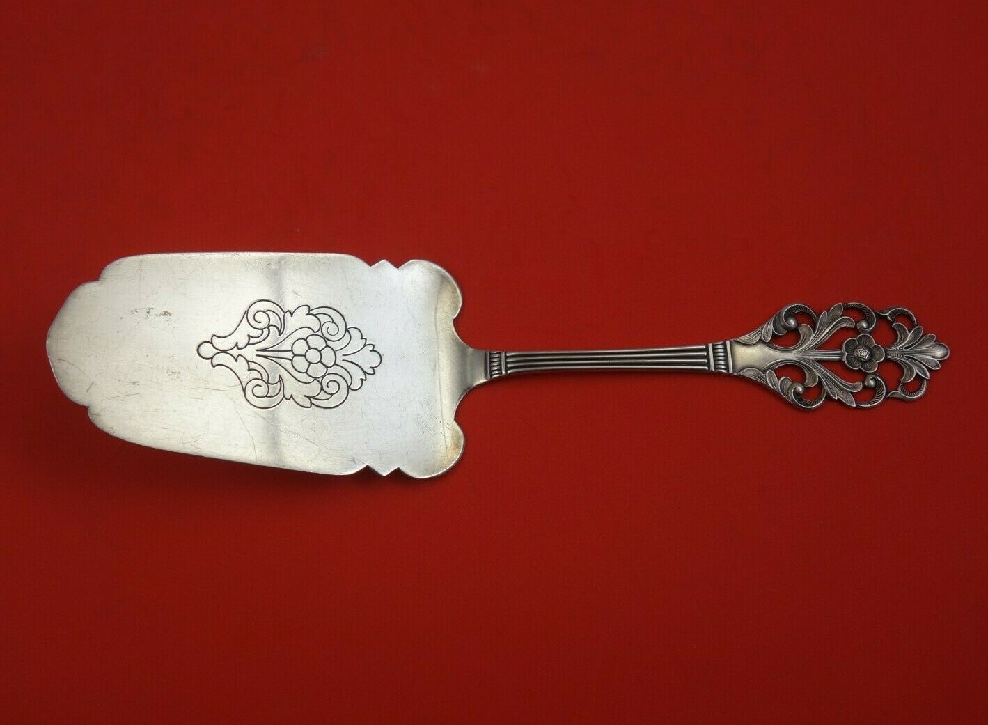 Viking Rose by Th. Marthinsen Norwegian .830 Silver Pastry Server FH AS 8 1/2″