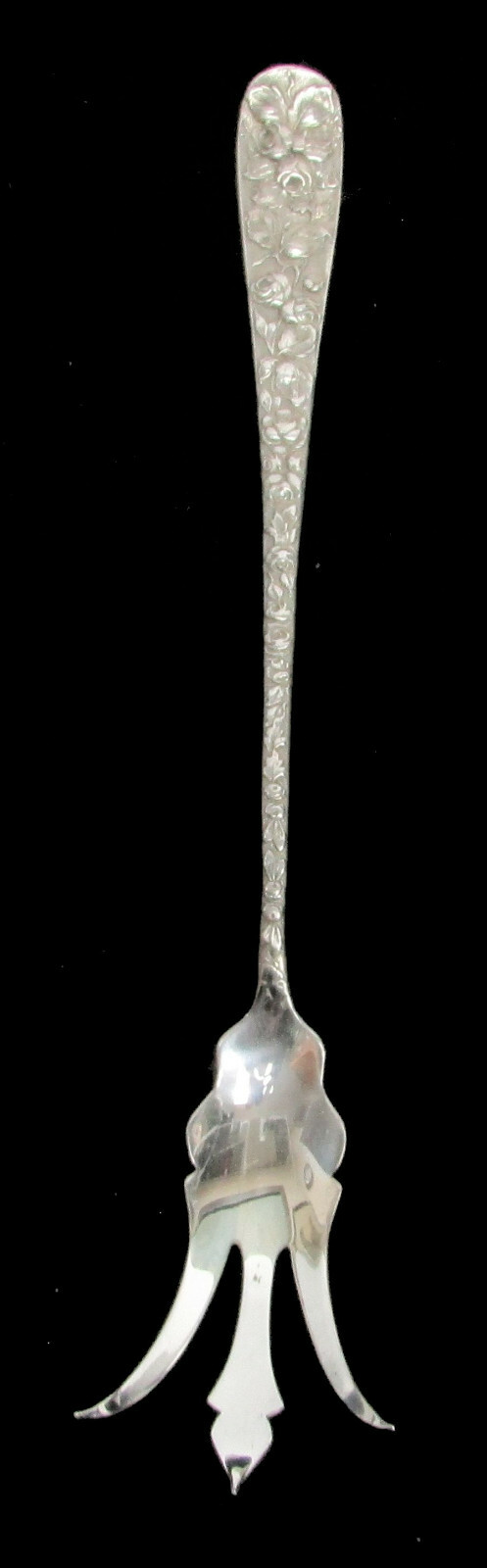 SCHOFIELD STERLING SILVER BALTIMORE ROSE 9 1/2″ LETTUCE SERVING FORK