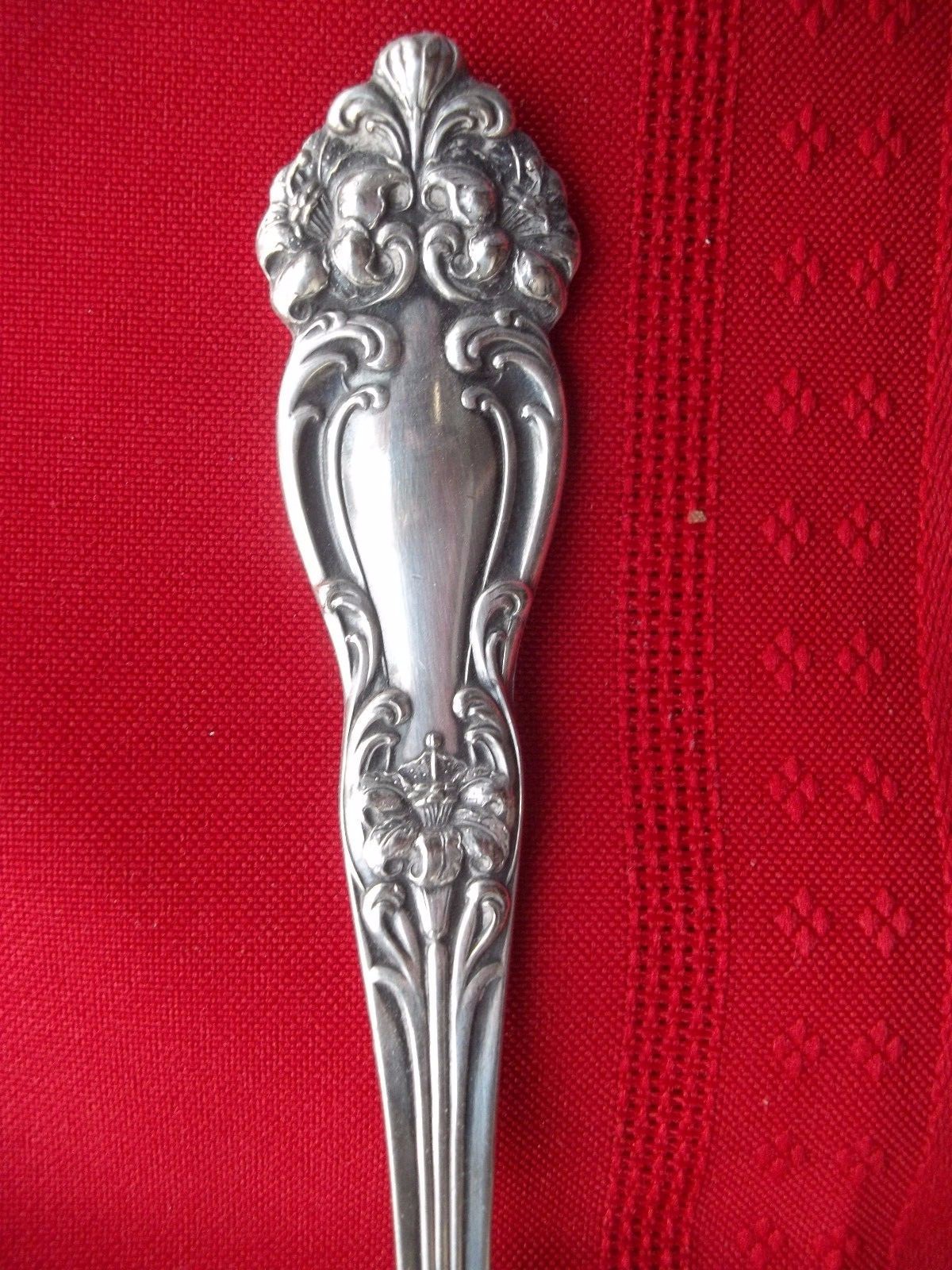 RARE 1901 Tiger Lily aka Festivity Pattern Fish Fork By Reed Barton Silver Plate