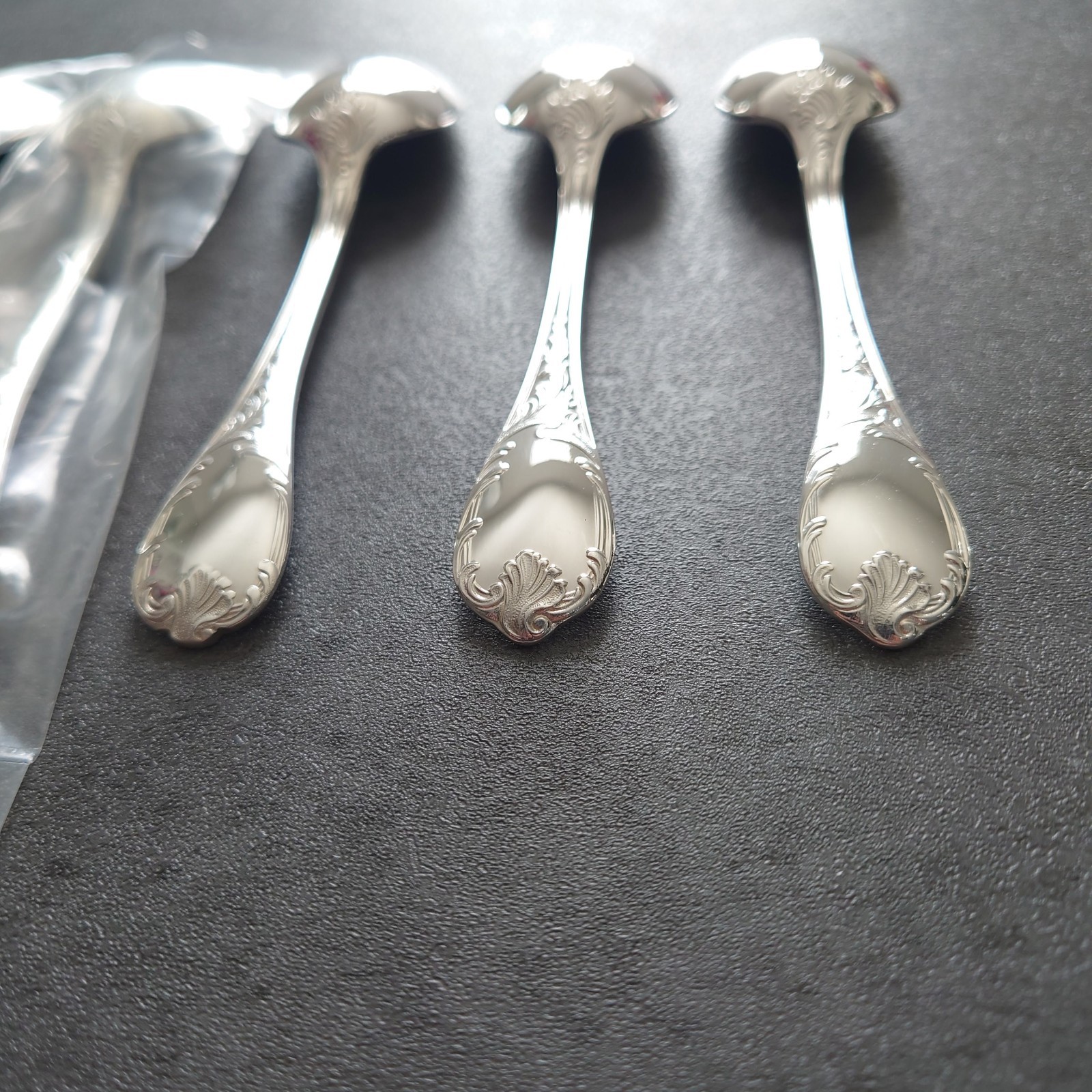 Christofle Marly 6pcs Silverplated Flatware Coffee Spoon Near MINT