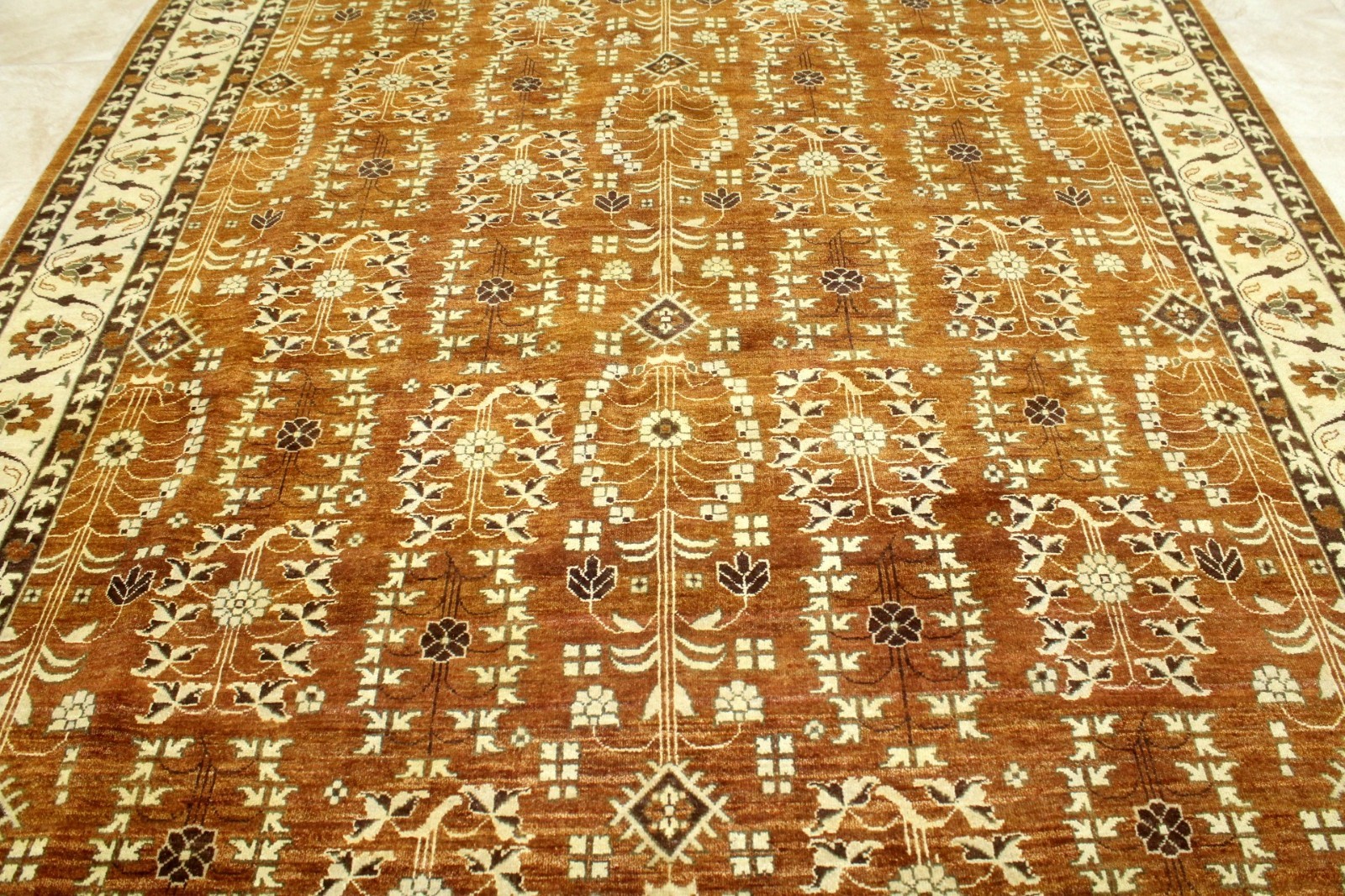 8X10 EXQUISITE MINT 200+KPSI HAND KNOTTED VEGETABLE DYE TABRIZZ TURKISH WOOL RUG