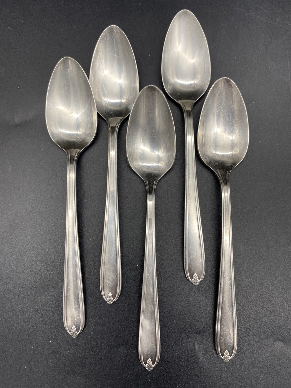 Vintage Prestige Plate Teaspoon Longchamps Chaumont Oneida 5 Teaspoon 1935