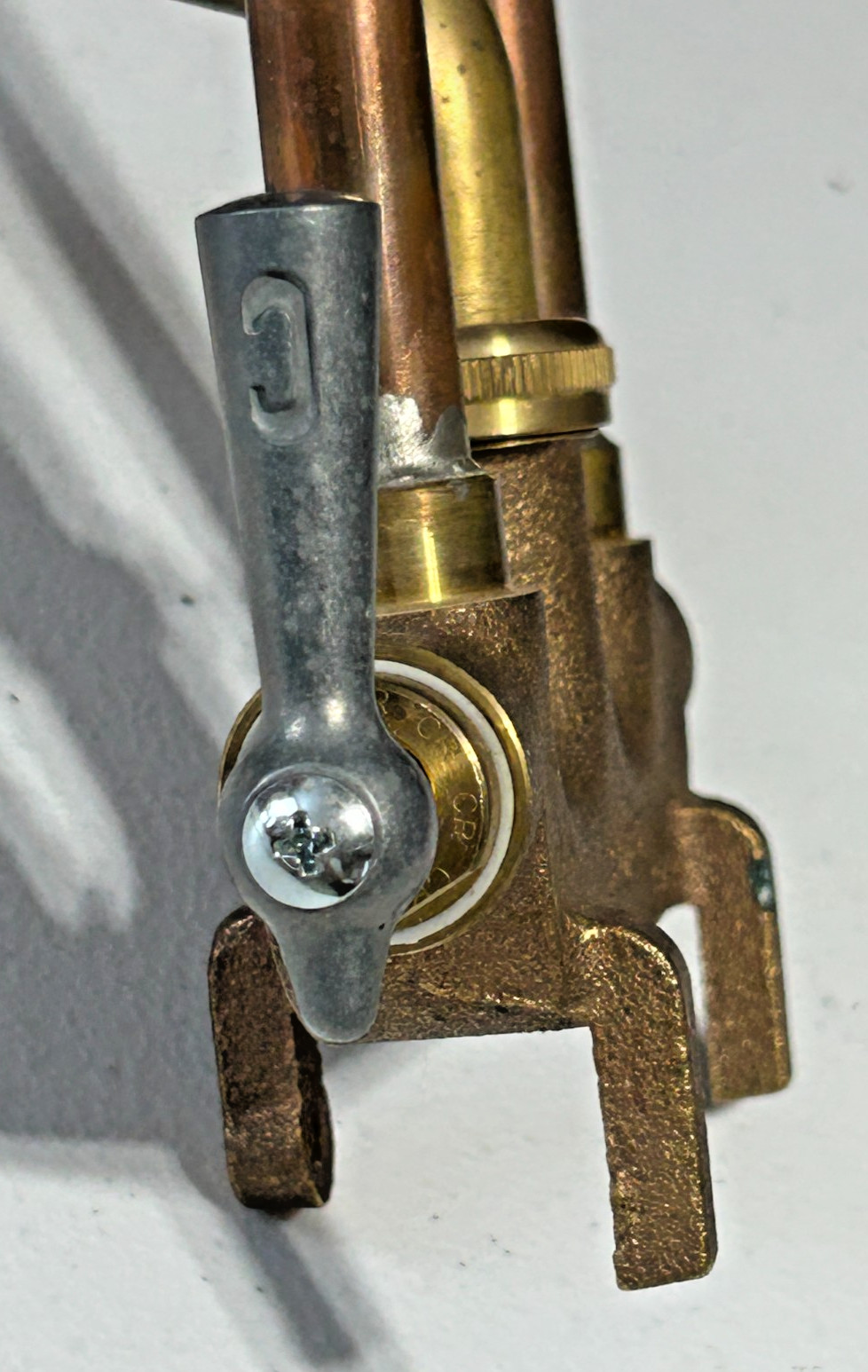 Brass Sioux Chief Central Laundry Hot / Cold Water Faucets Spickets Farmhouse