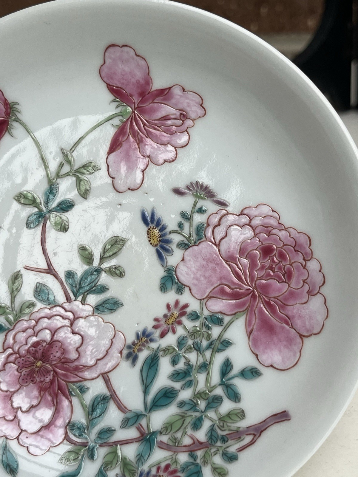 Antiques of Chinese families Rose Porcelain Dish