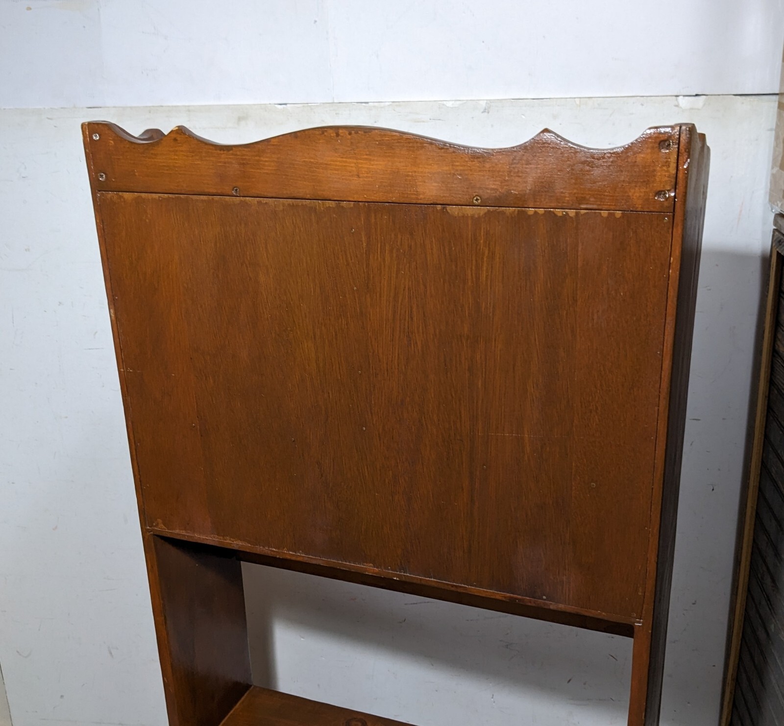 Vintage/Antique Rustic Drop Front Solid Wood Secretary/Writing Desk w/ Bookshelf