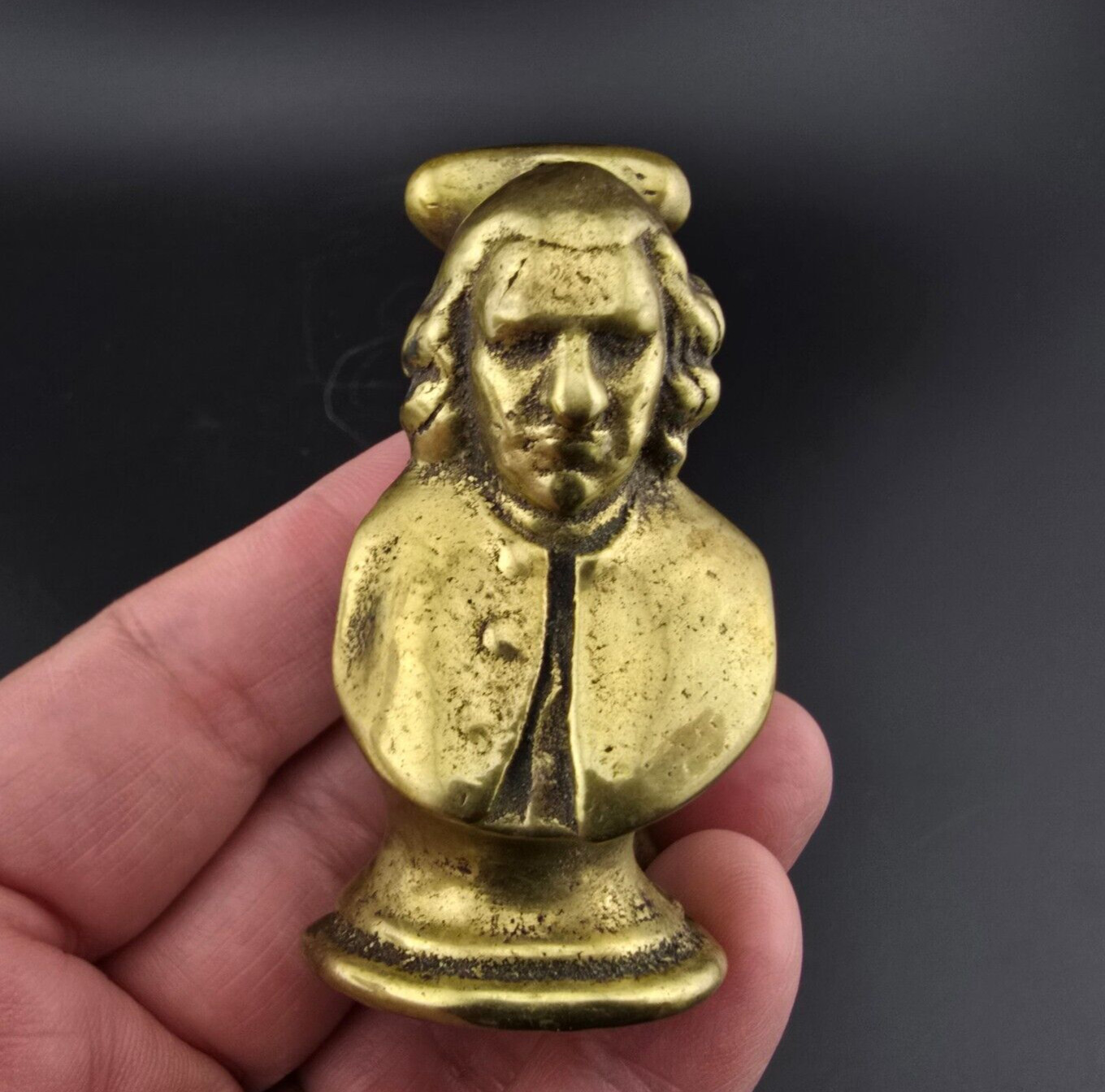 Vintage Miniature George Washington Brass Knocker 3″ long