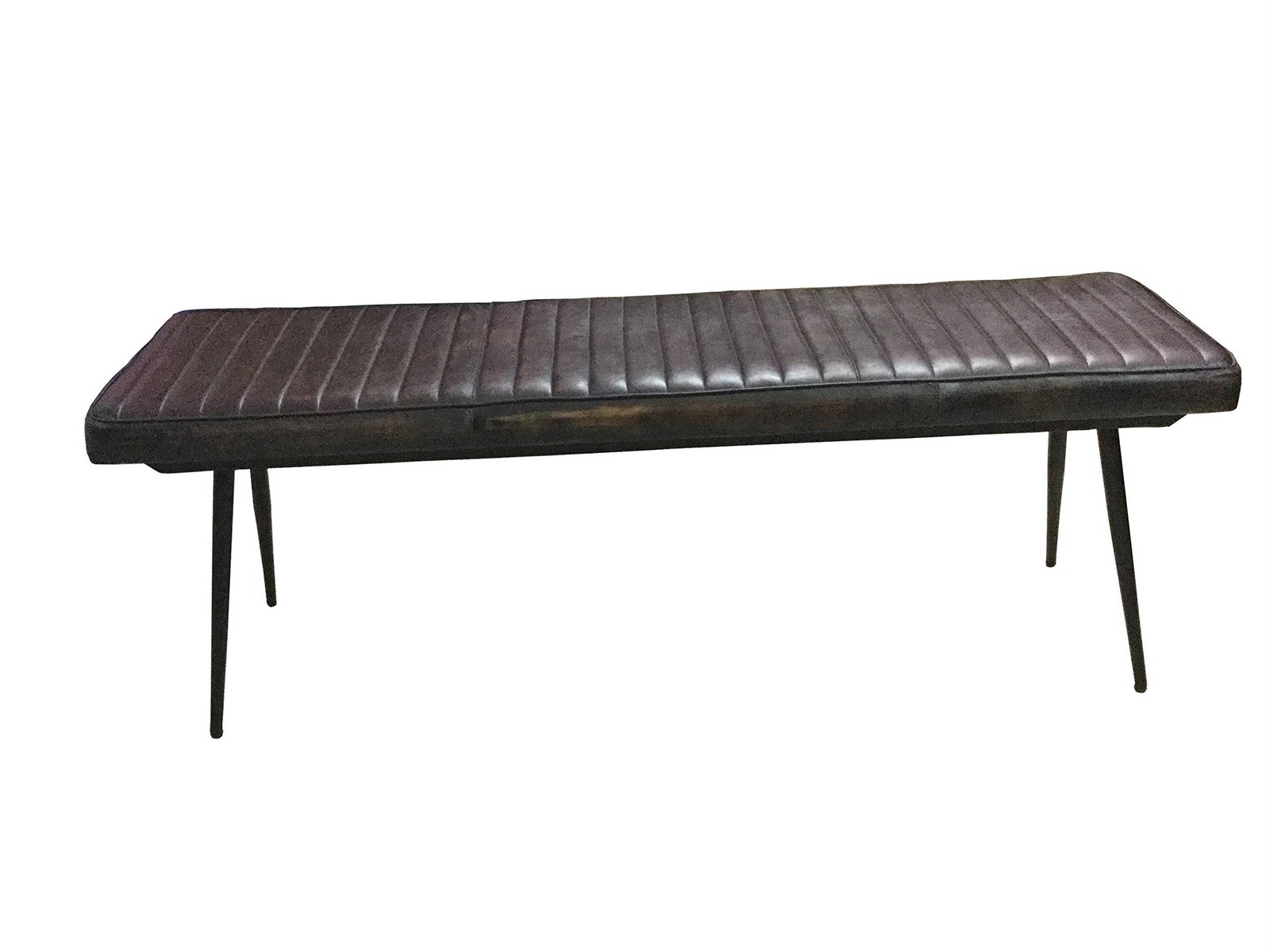 Bowery Hill Contemporary Cushion Bench in Espresso and Black