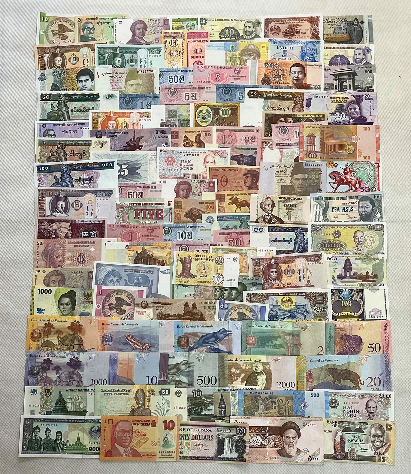World paper money,100 Pieces Of Different Banknotes,All Genuine,High Quality!