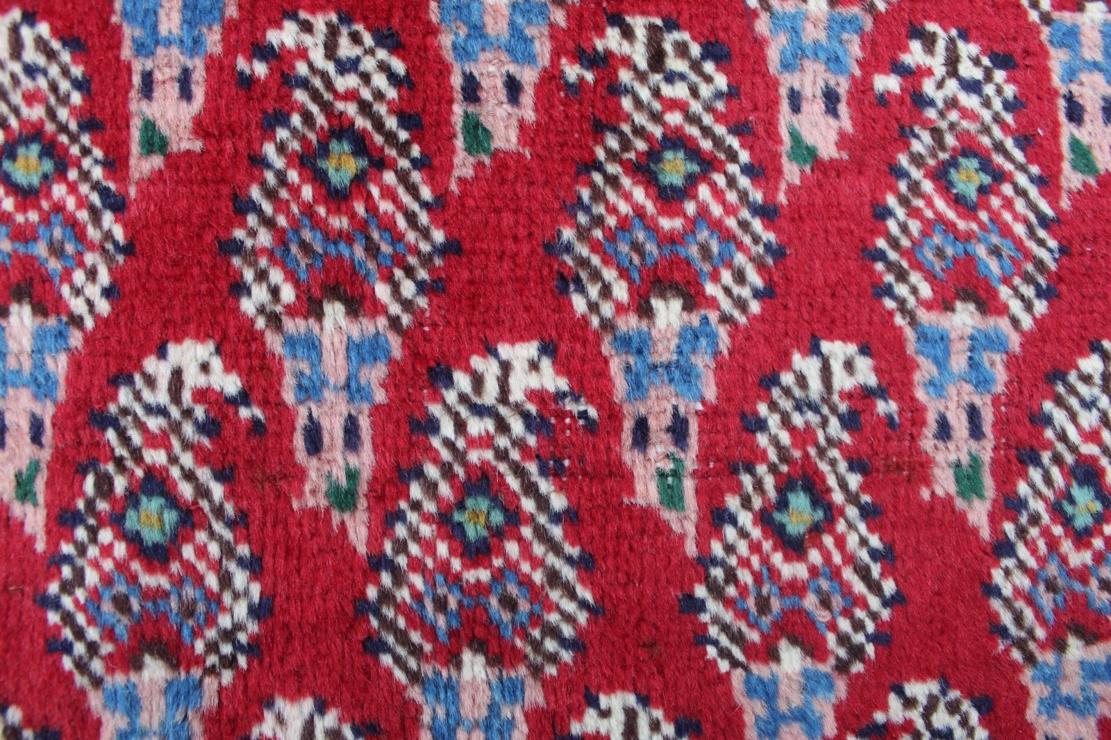 Vintage Hand Made Traditional Oriental Wool Red Long Runner 484x86cm
