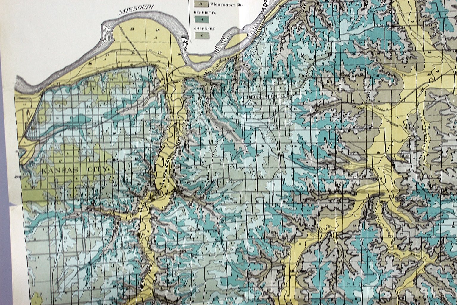 Missouri Bureau of Geology and Mines Geological Map Jackson County Missouri