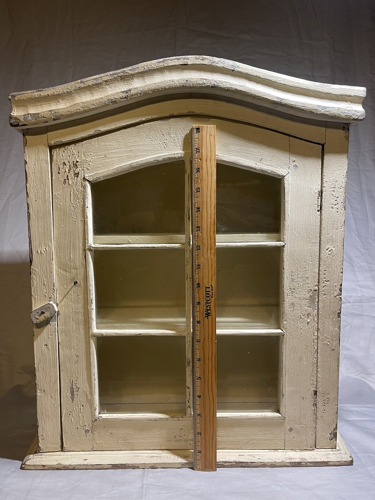 Distressed Whitewash Cabinet