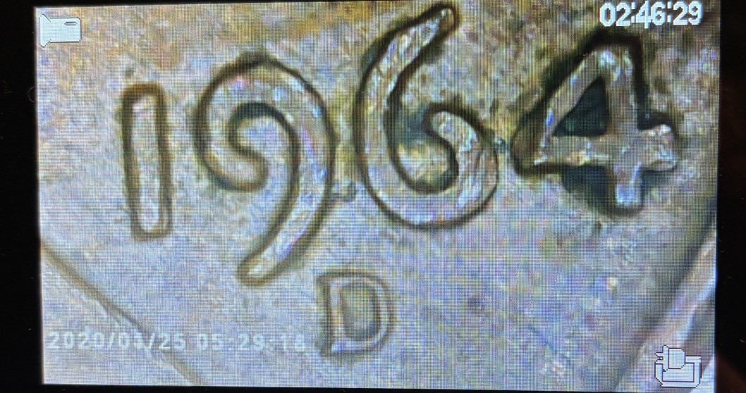 1964 D Lincoln penny “L” Liberty on rim error.