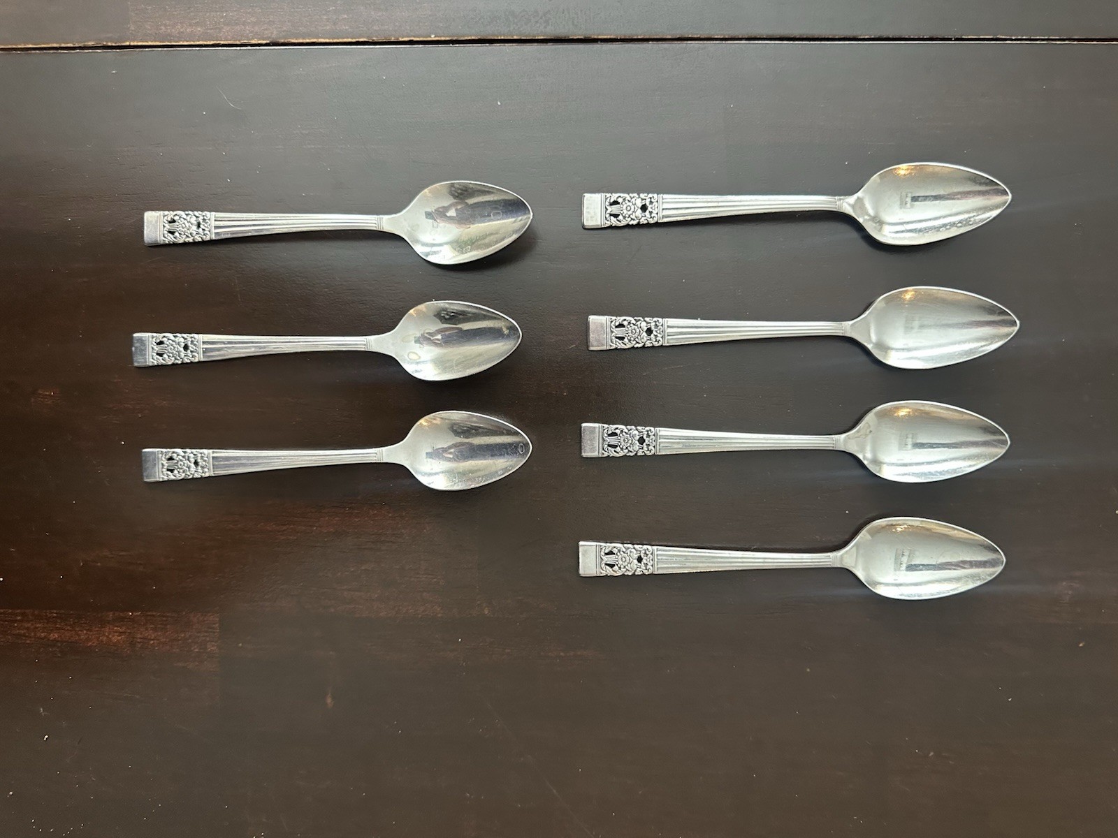 Set of 7 – Oneida Community CORONATION 6-1/8 in. Teaspoon Silverplate