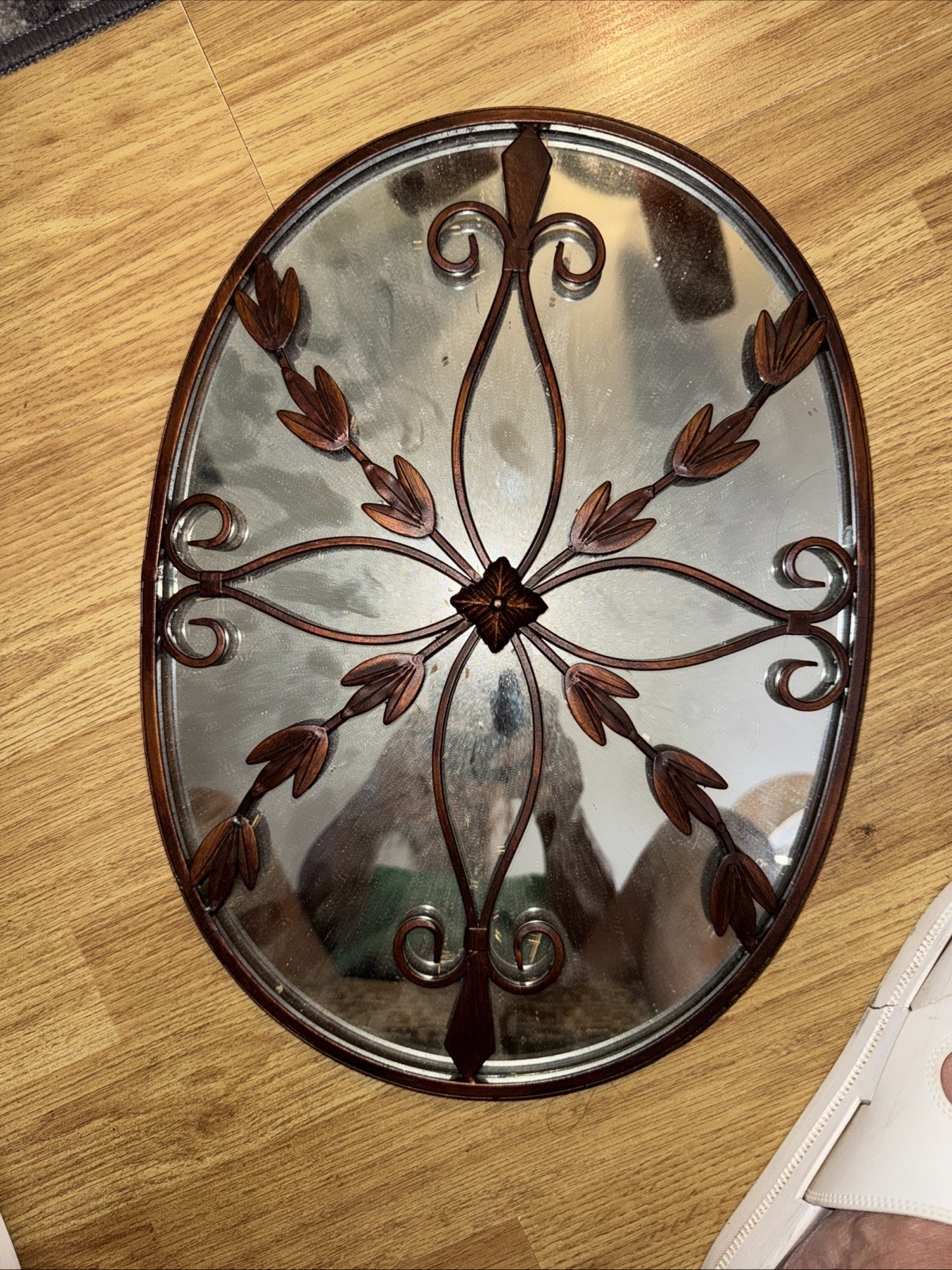 Metal Bronze Mirror 11.5 x 16. Very Stunning. Excellent Condition See Photos