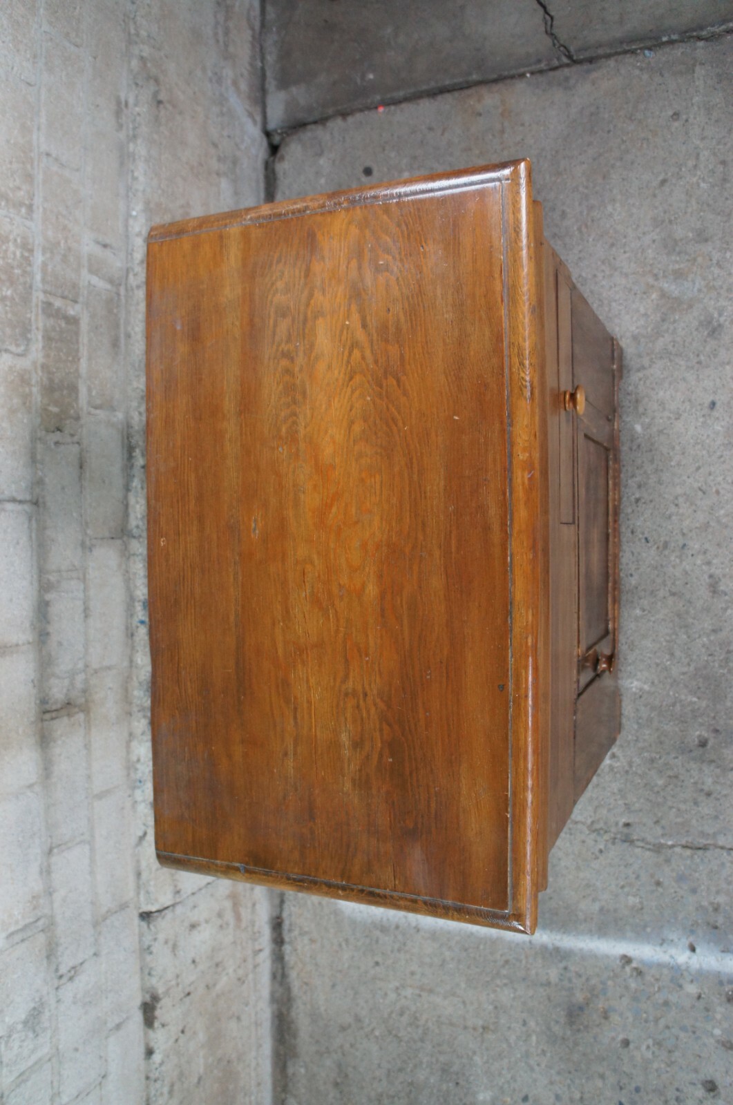 Early American Antique Pine Dough Box Bin Speaker Music Cabinet Trunk Chest