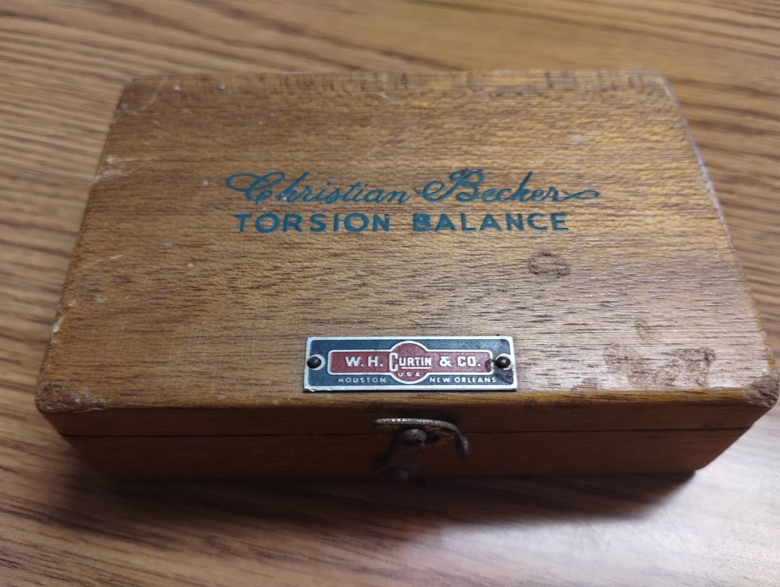 CHRISTIAN BECKER APOTHECARY BALANCE SCALE WEIGHT SET WH CURTIN & CO