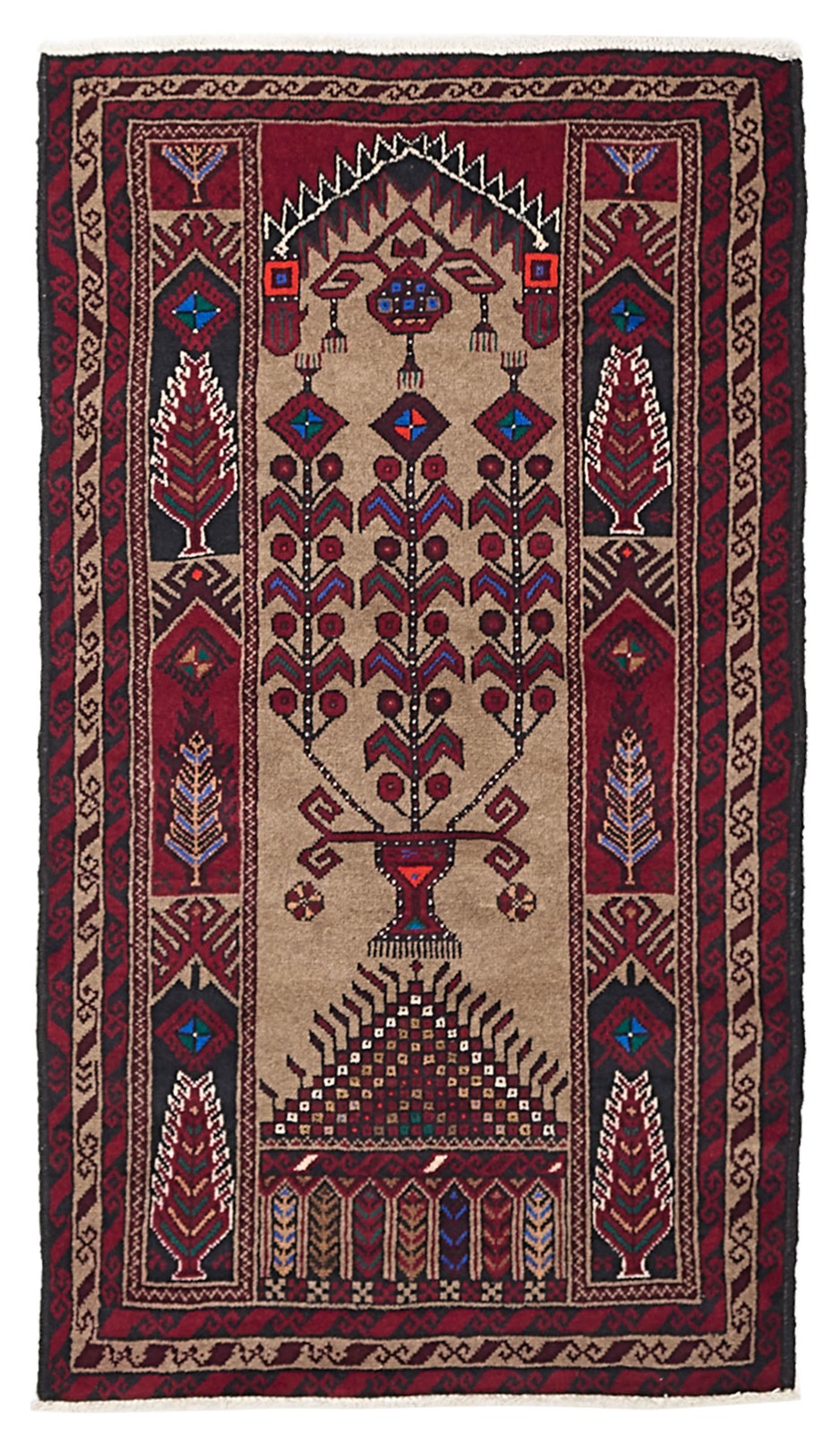 Traditional Vintage Hand-Knotted Area Rug 3’4″ x 5’10” Oriental Wool Carpet
