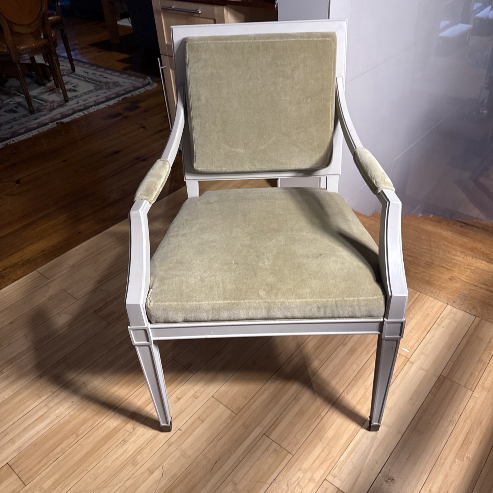 One Louis XVI Style Cream Dining Chairs SKU: DC-5163
