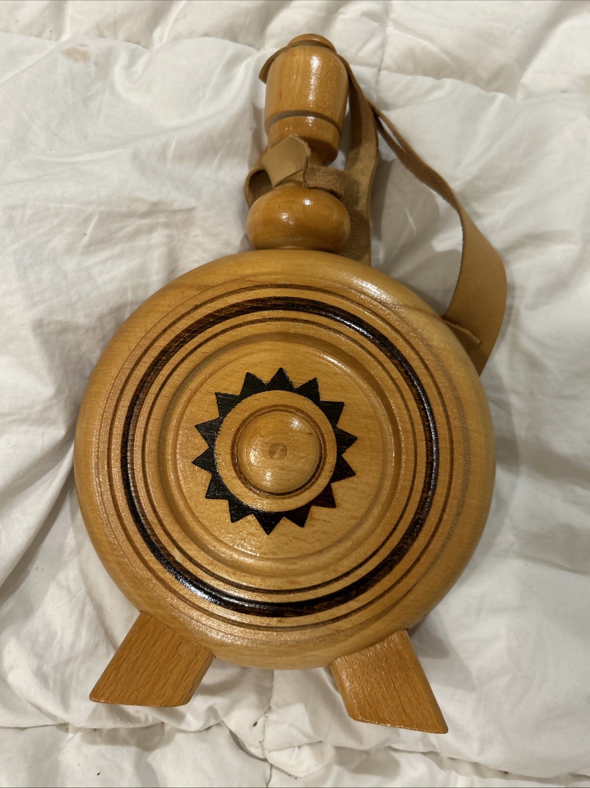 Vintage Wooden Water/Wine Canteen made in Slovakia