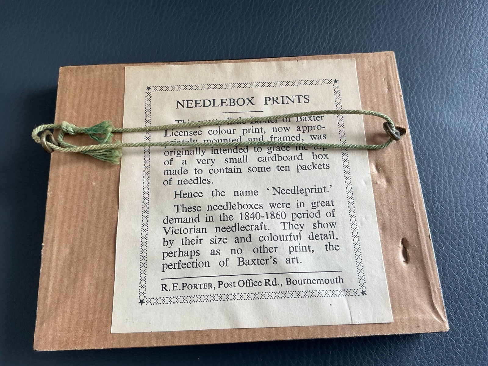 FRAMED NEEDLEBOX PRINT – BAXTER –