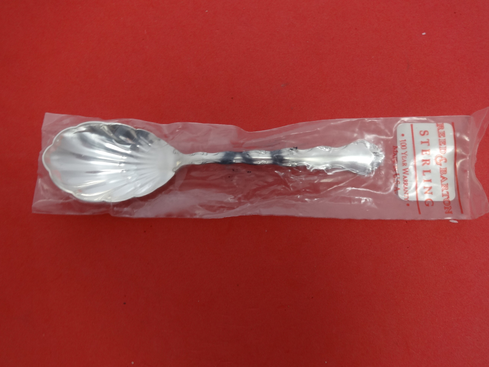 Tara by Reed and Barton Sterling Silver Sugar Spoon Shell 6 1/8″ New